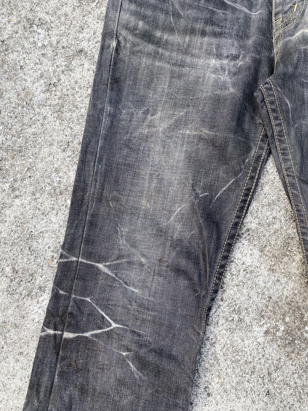 If Six Was Nine × Japanese Brand × Tornado Mart Ozz First Pinball Distressed Claw Marks Slim Flare Denim Size US 30 / EU 46 - 7 Thumbnail