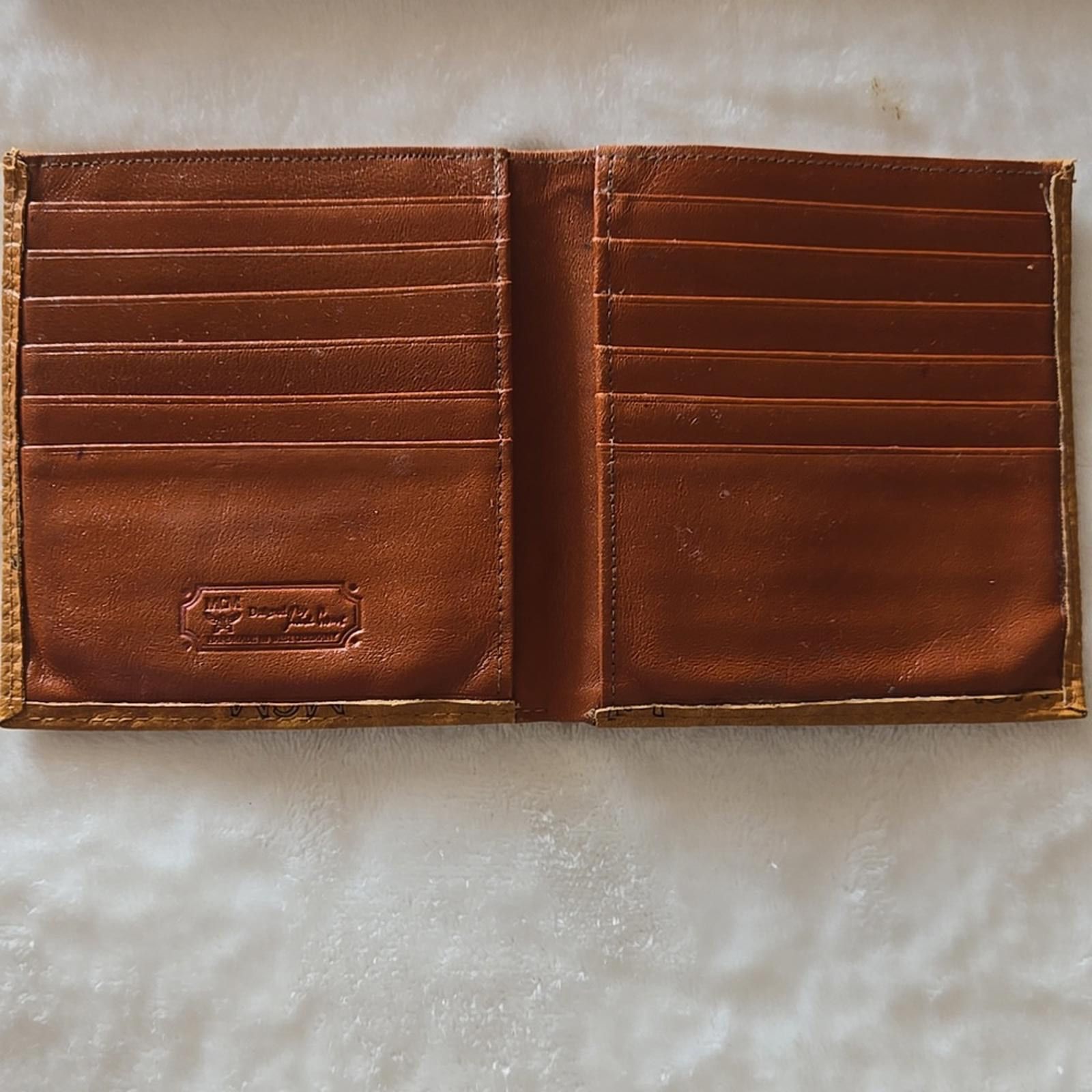 MCM MCM Cognac Visetos Monogram Canvas Nappa Leather Wallet Size ONE SIZE - 3 Thumbnail