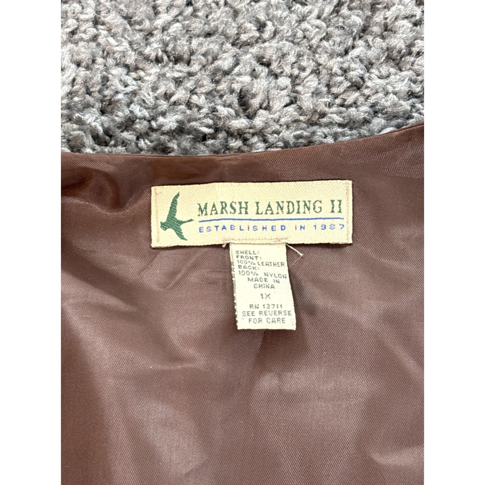 Vintage VINTAGE Marsh Landing Leather Vest Womens 1X Brown Suede Button 90s Plus Size Womens Size XL / US 12-14 / IT 48-50 - 4 Thumbnail