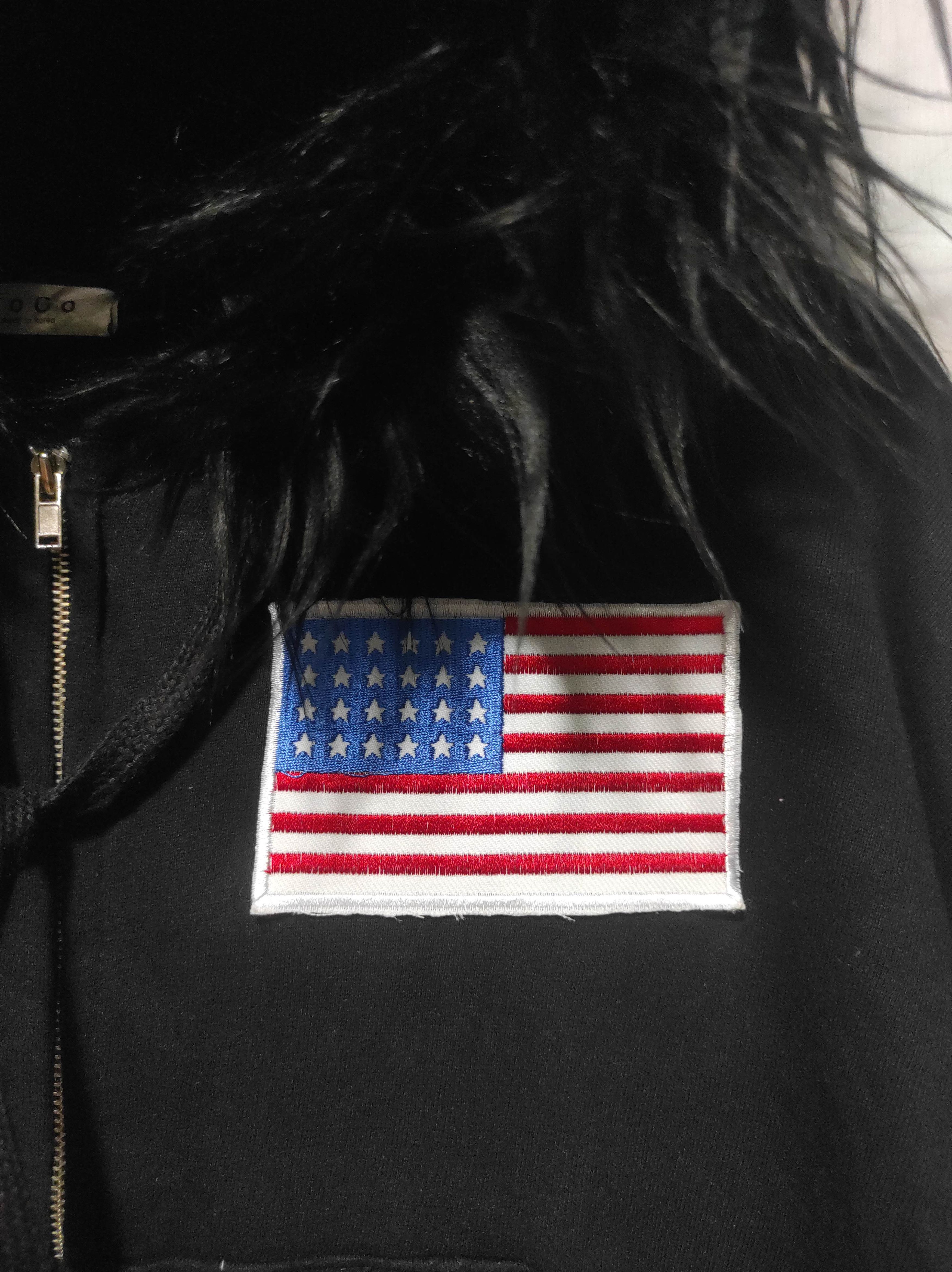 Hysteric Glamour Roco Black Crop USA Flag Zip Fur Hoodie if6was9 LGB style Size M / US 6-8 / IT 42-44 - 4 Thumbnail
