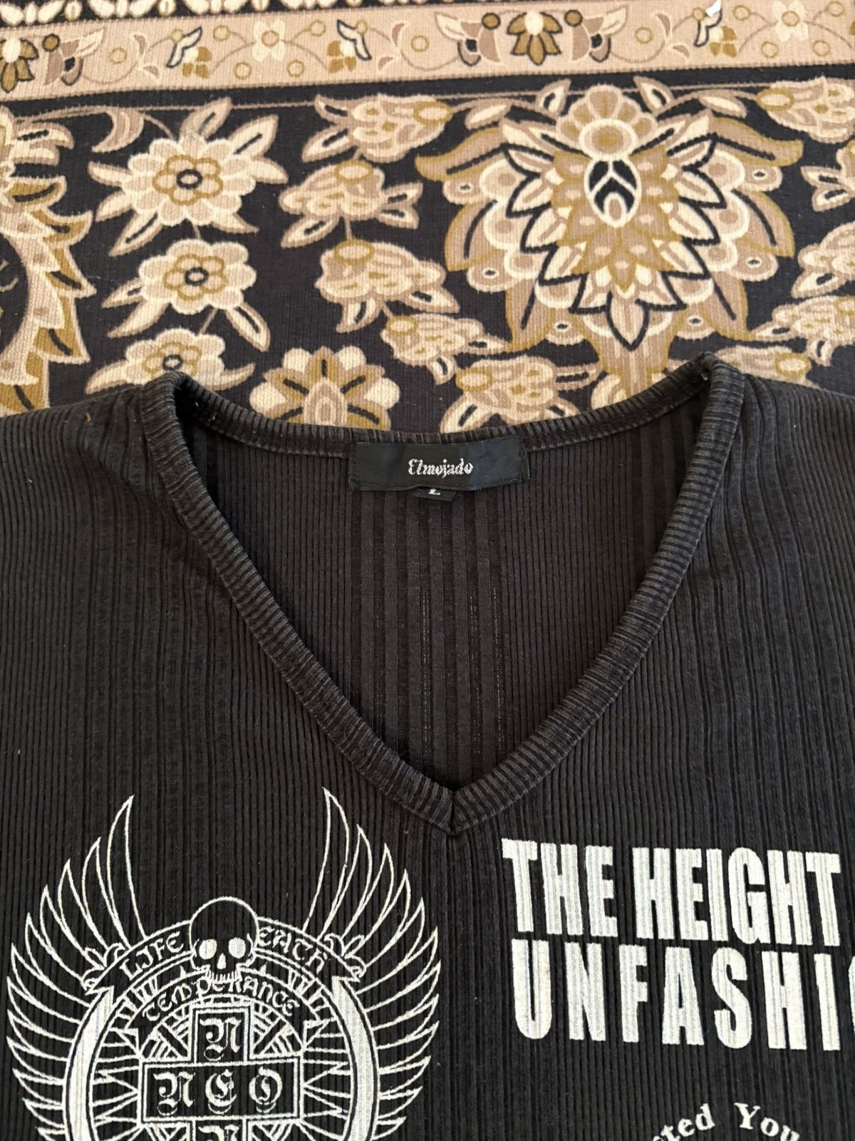 Japanese Brand Japanese Brand Elmojado Punk Style Vneck Tee Size US S / EU 44-46 / 1 - 4 Thumbnail