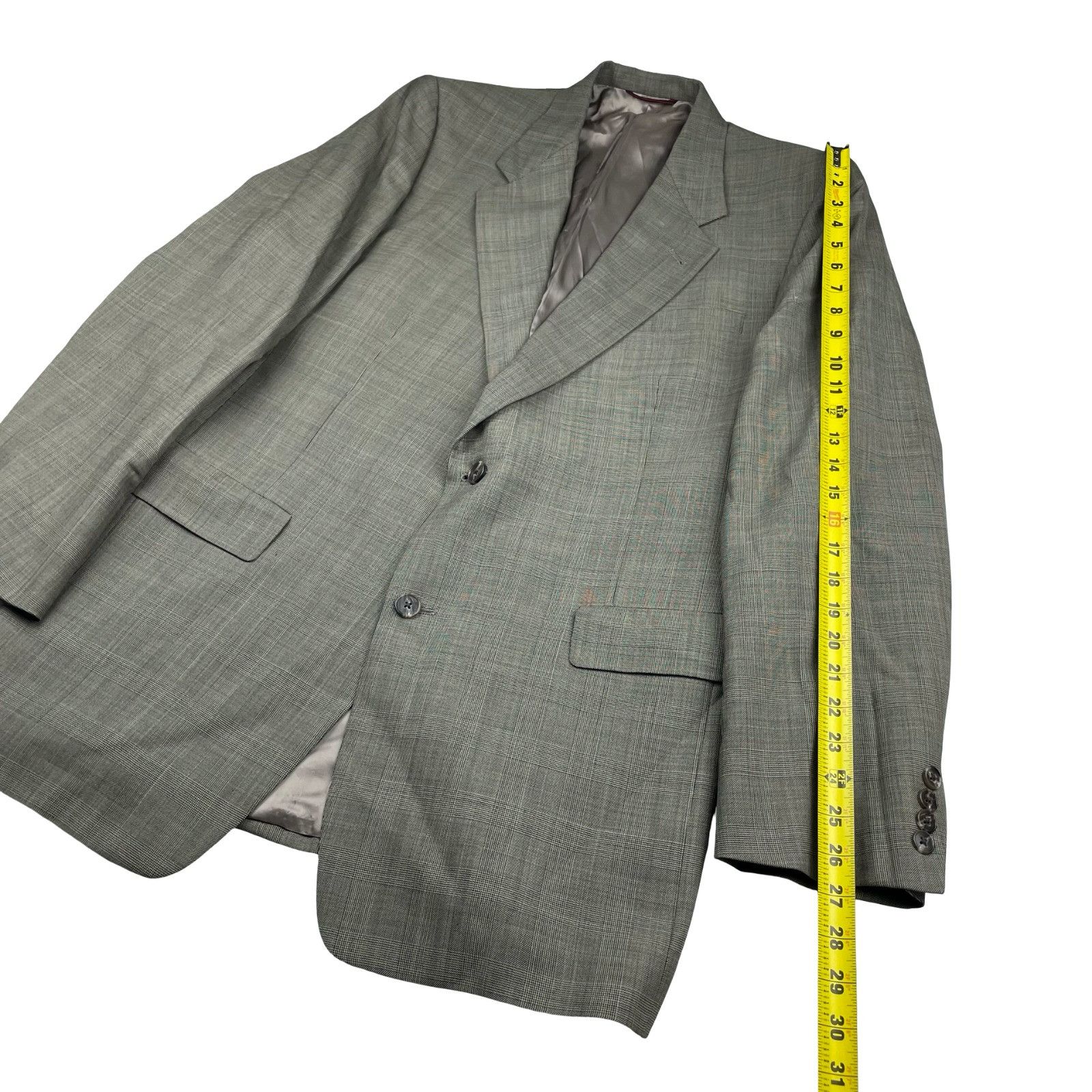 Hart Schaffner Marx Hart Schaffner Marx Men’s 100% Wool 2-Button Suit Beige Plai Size 42L - 7 Thumbnail