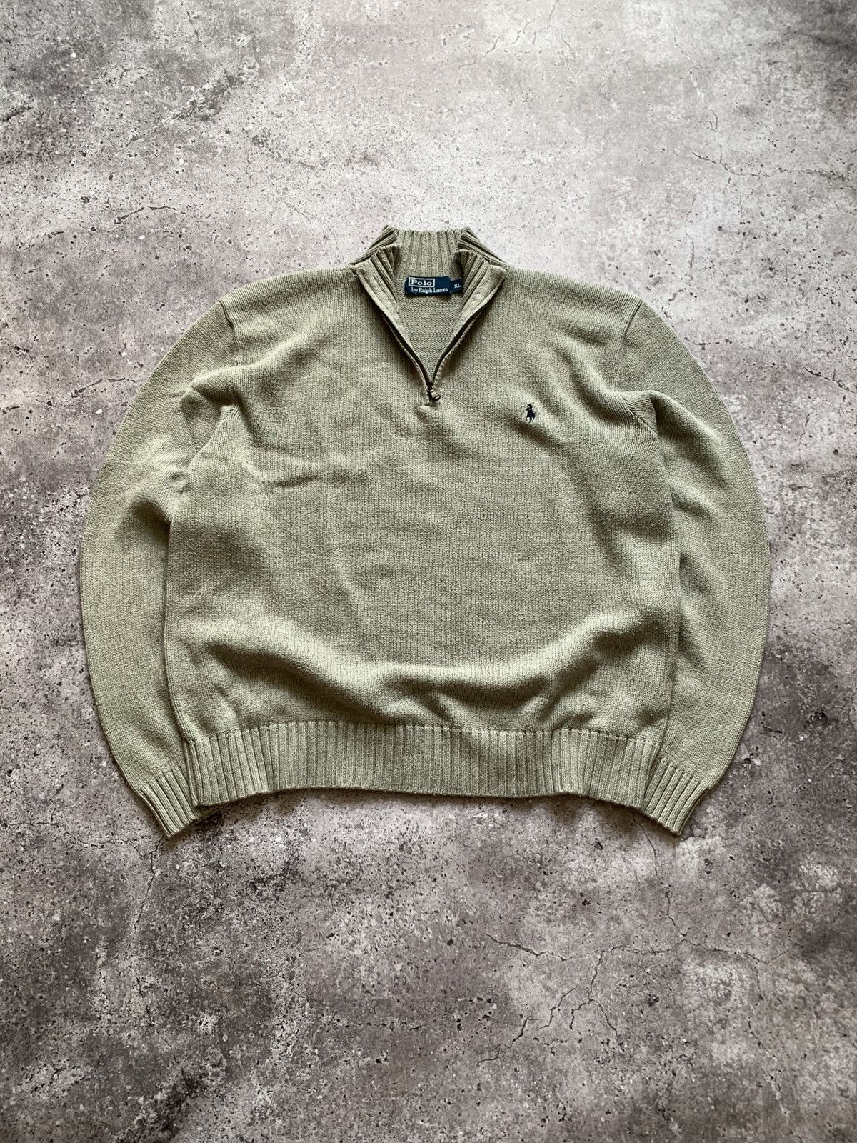 Ralph Lauren 🔥VINTAGE RALP LAUREN 1/3 ZIP OLD MONEY KNIT SWEATER Size US XL / EU 56 / 4 - 1 Thumbnail