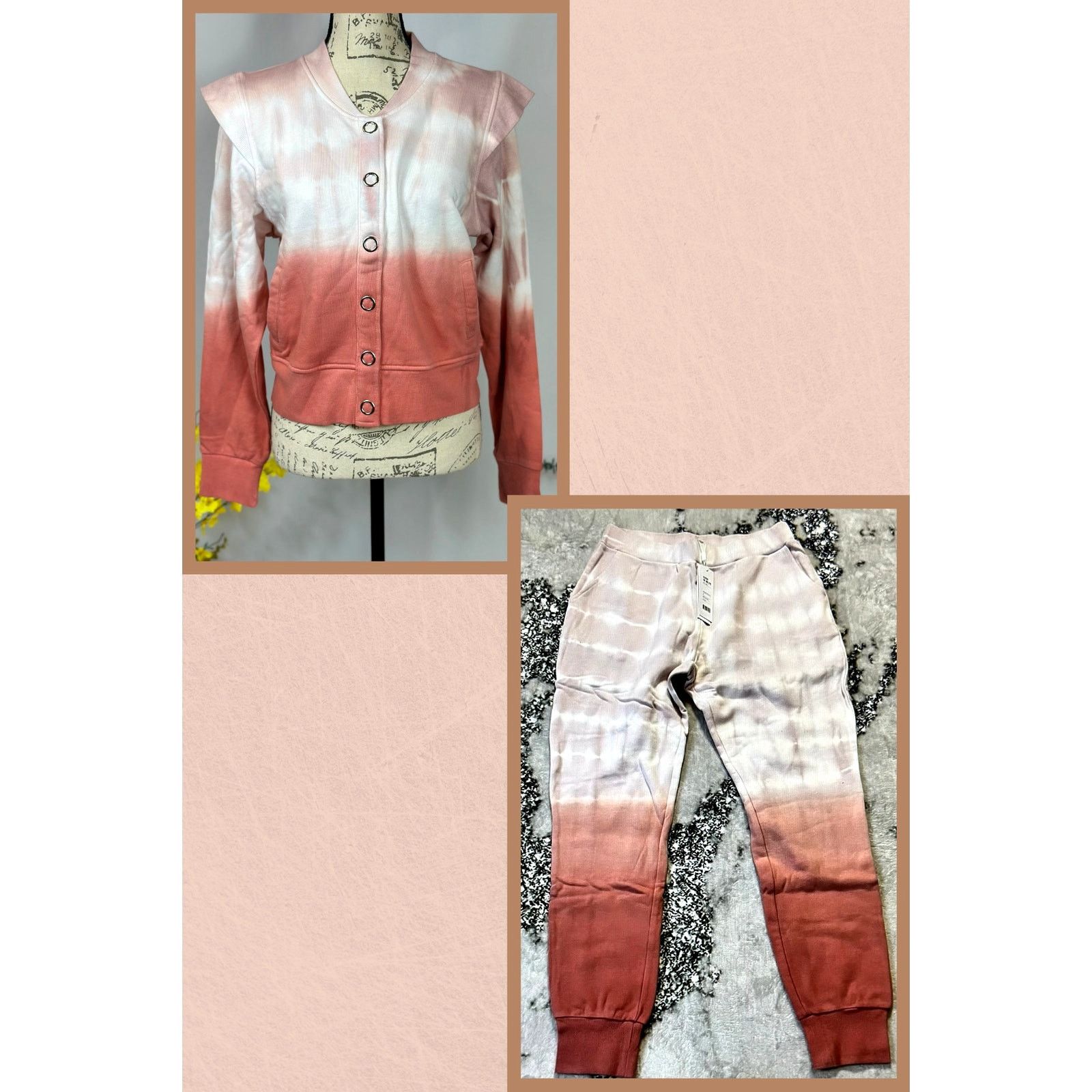Other 525 America French Terry Jacket & Sweatpants Rose Clay M Size 29" - 2 Thumbnail