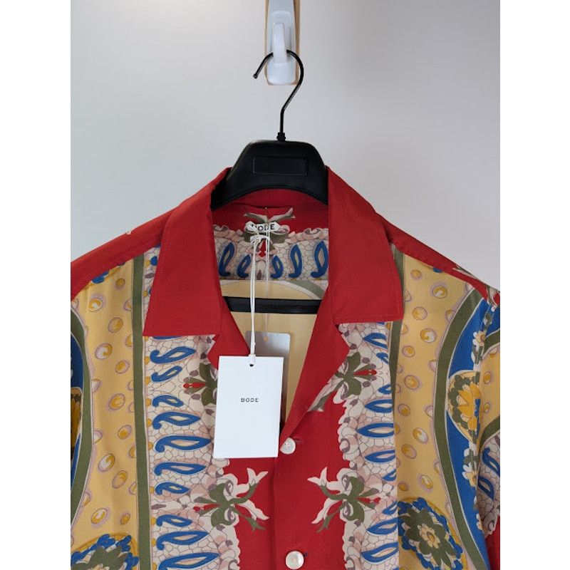 Bode o1rshd1 Bricolage Short Sleeve Shirt in Red Size US XXL / EU 58 / 5 - 7 Thumbnail