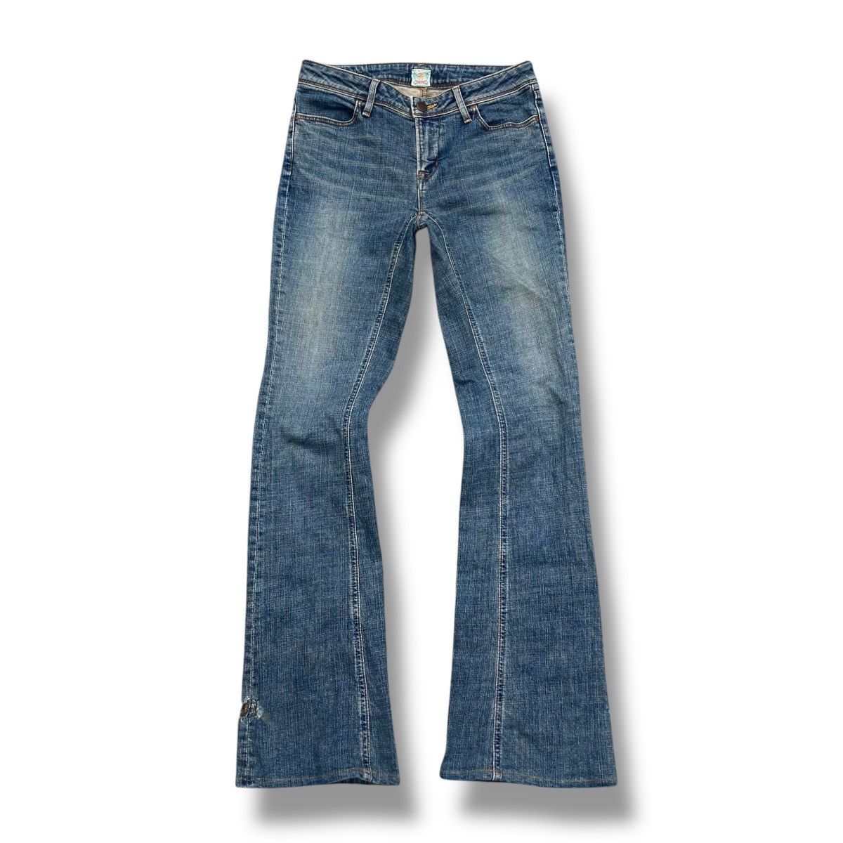 🇯🇵 VINTAGE BRAPPERS SPIRAL CUT FLARE DISTRESSED DENIM PANTS