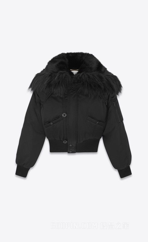 Saint Laurent Paris o1bcso1str1124 Fur Jacket in Black Size S / US 4 / IT 40 - 2 Thumbnail