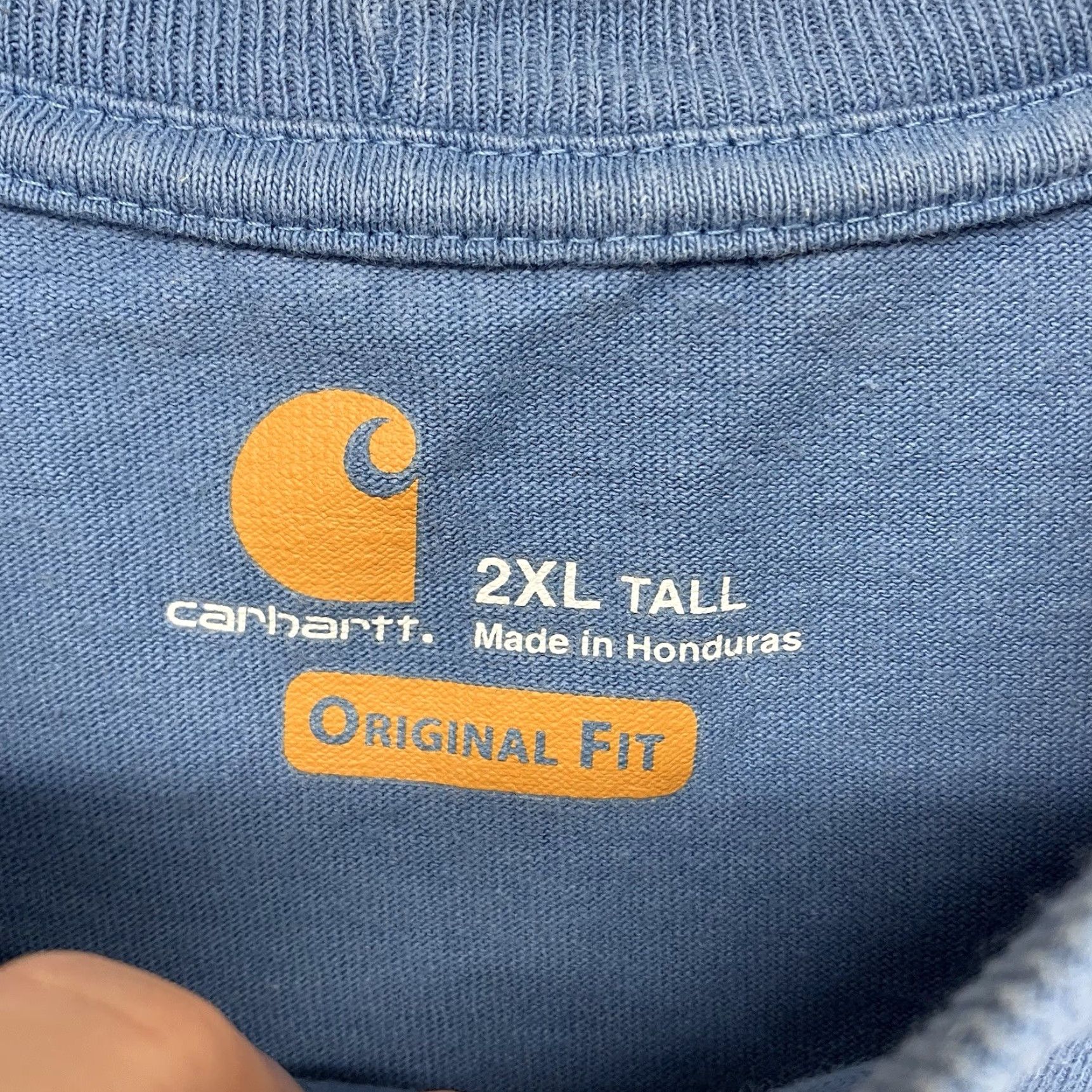 Carhartt Carhartt T-Shirt Mens 2XLT Blue Outdoor Pocket Crew Neck Logo Tee Big & Tall Size US XXL / EU 58 / 5 - 3 Thumbnail