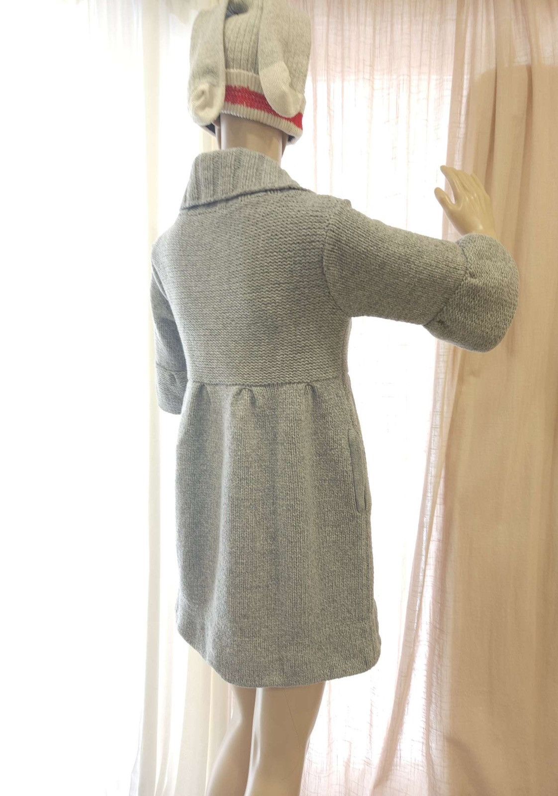 Alice + Olivia × Vintage Alice & Olivia Knit Wool Alpaca Bell Sleeve Cardigan/ Dress Size M / US 6-8 / IT 42-44 - 3 Thumbnail