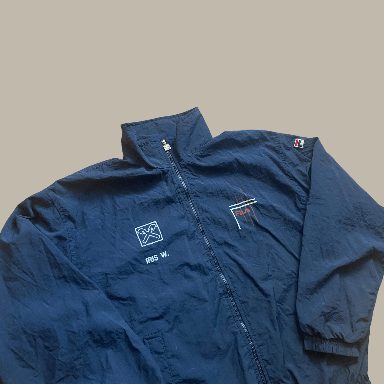 Fila Vintage Fila Windbreaker Bomber made in Italy Navy Nylon Size US M / EU 48-50 / 2 - 3 Thumbnail
