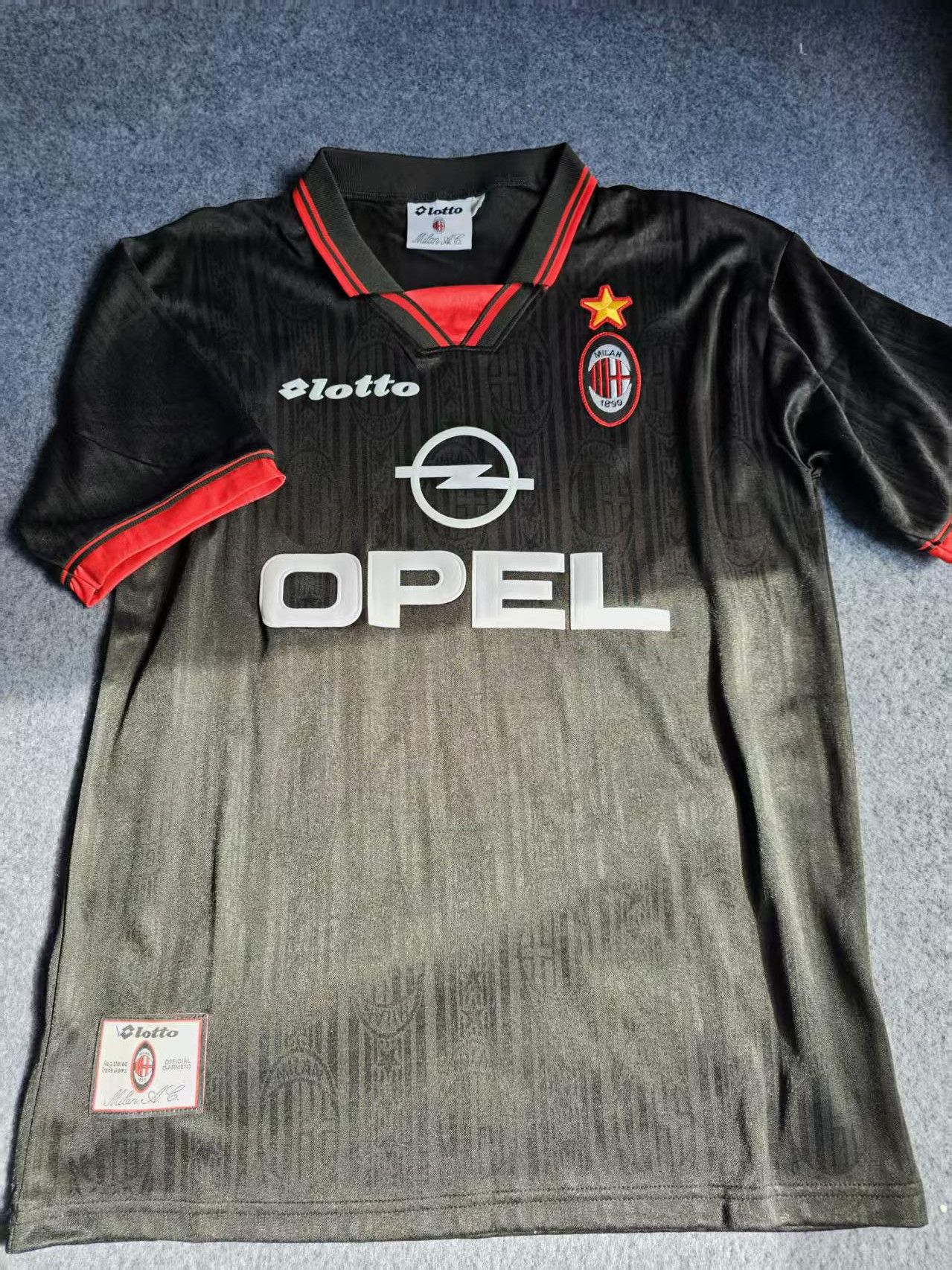 1997 98 AC Milan Jersey Away Black