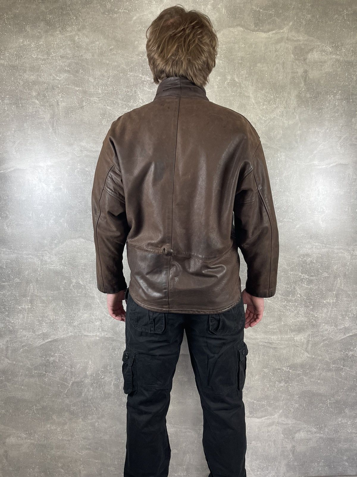 Genuine Leather Vintage AN 2000 Paris Brown Leather Jacket 80s Size US M / EU 48-50 / 2 - 7 Thumbnail