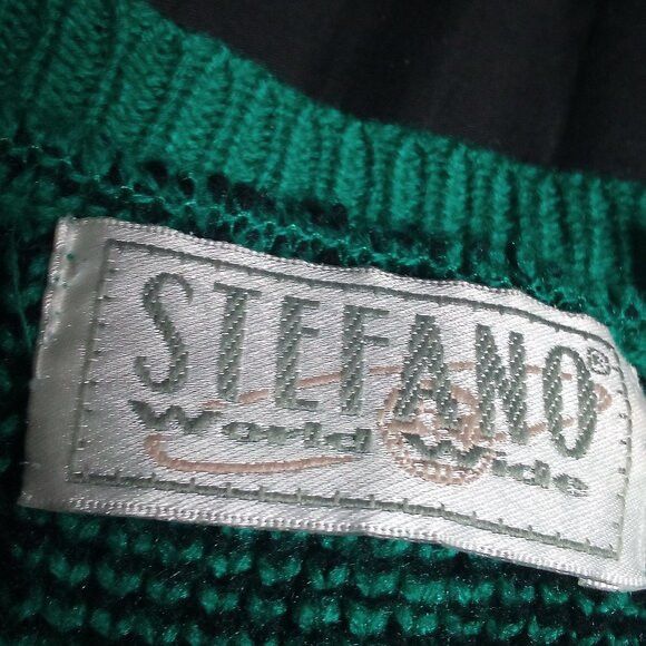 Other Vintage Stefano Hearts Pattern Knit Crewneck Sweater Size ONE SIZE - 4 Thumbnail