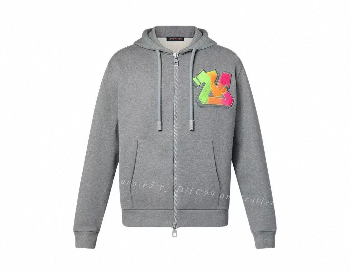 Louis Vuitton Louis Vuitton Gray Graffiti Logo Hooded Jacket Size US XS / EU 42 / 0 - 1 Thumbnail