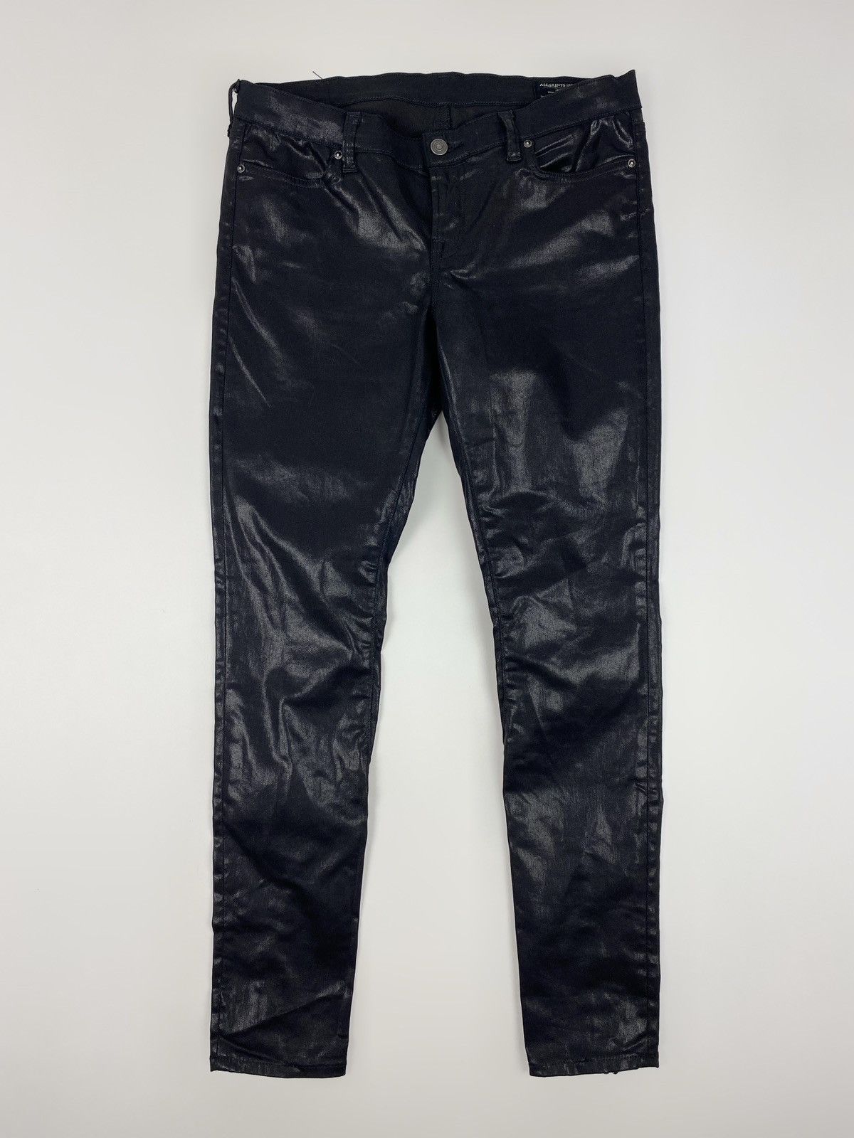 Allsaints Allsaints Petrel Brodie Slim Coated Ankle Zip Jeans 30 Size 30" / US 8 / IT 44 - 1 Thumbnail