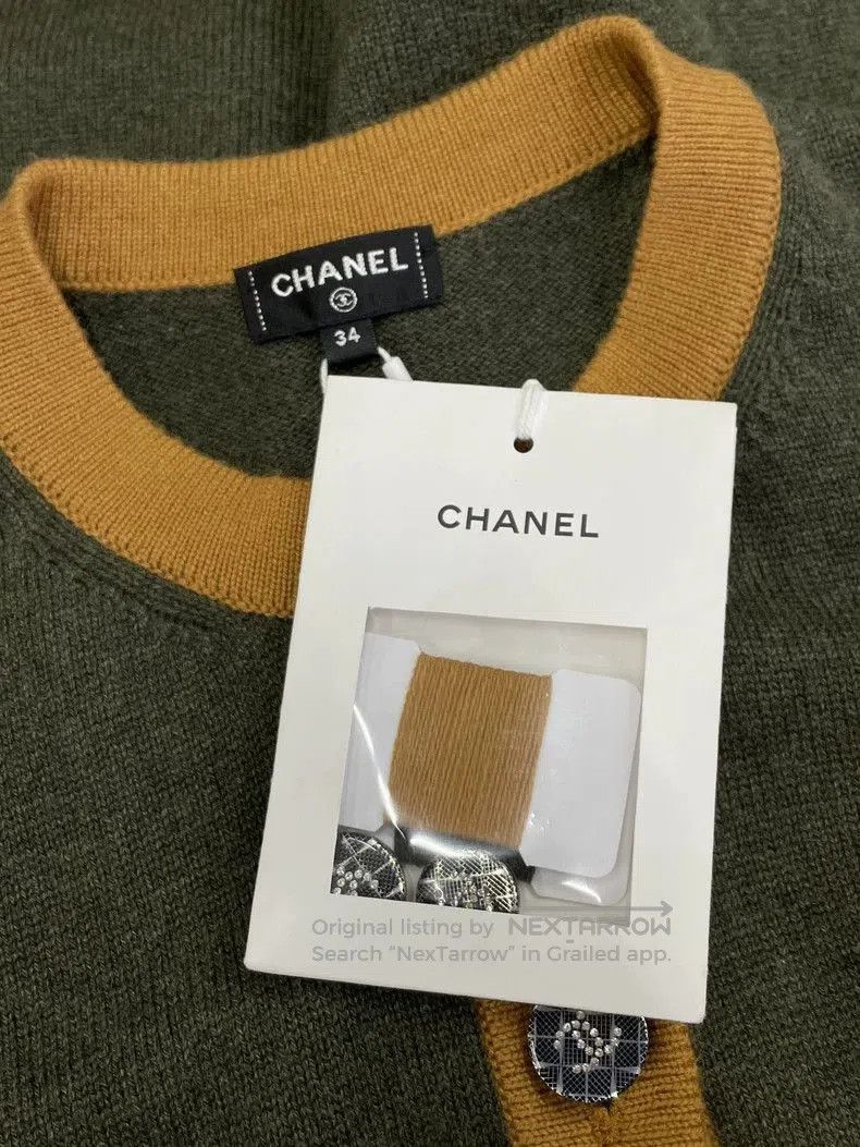 Chanel Chanel Green Orange Cashmere Cardigan Coat. Size US XS / EU 42 / 0 - 5 Thumbnail