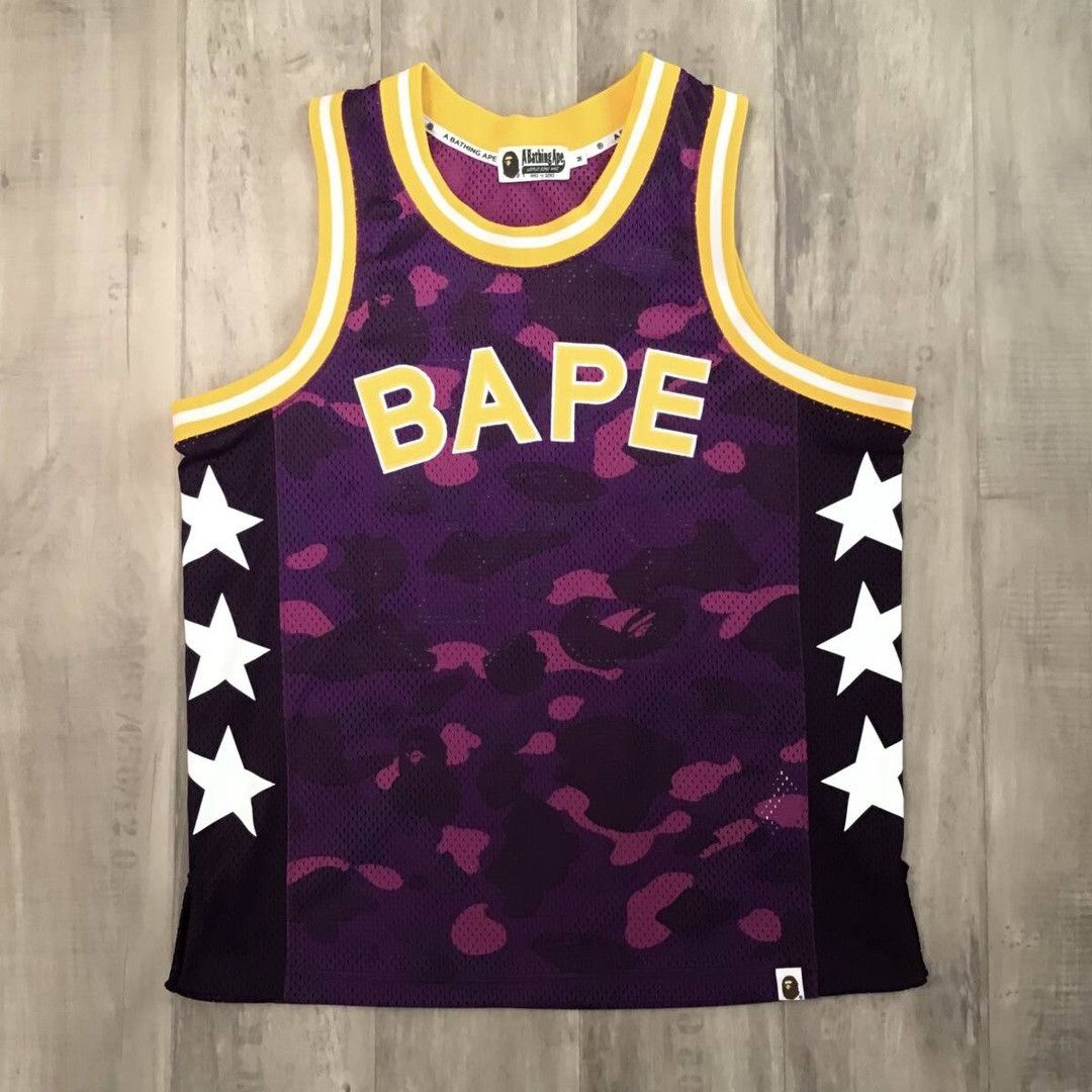 Bape BAPE STA Purple camo basketball tank top a bathing ape Size US M / EU 48-50 / 2 - 1 Thumbnail