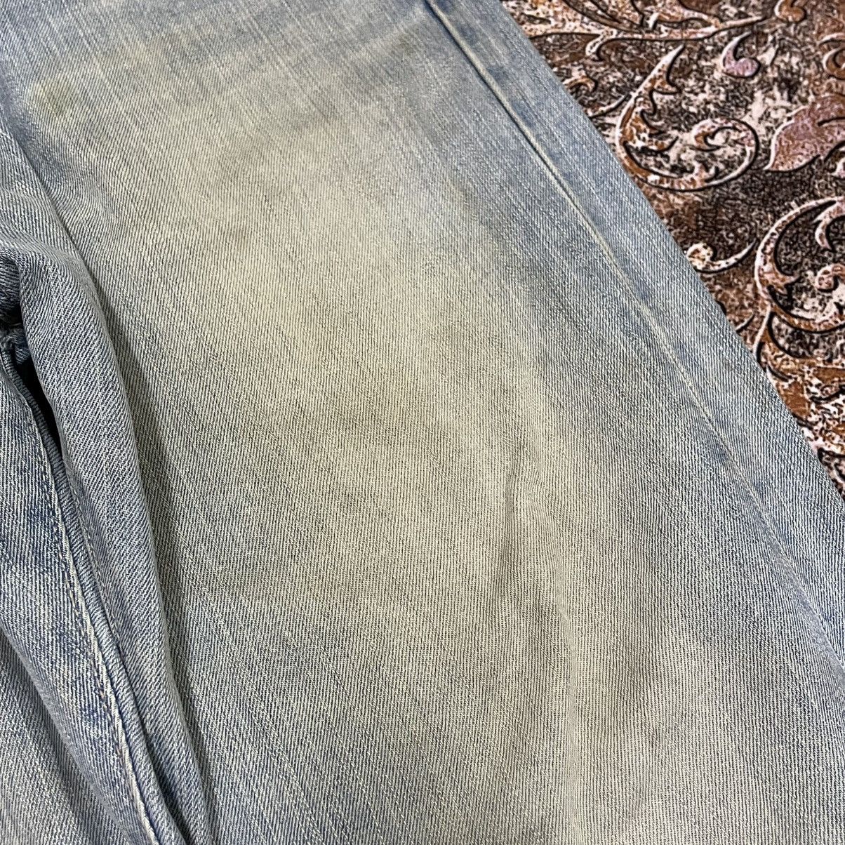 Edwin 🔥Edwin 505 Stoned Washed Ripped Distress Dirty Selvedge Jean Size US 35 - 10 Thumbnail