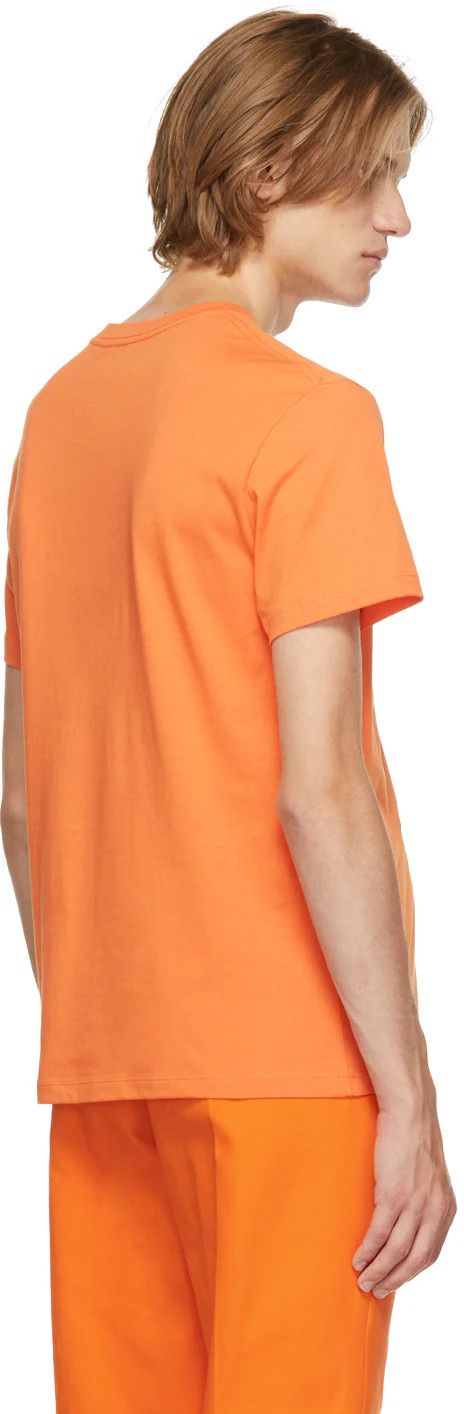 Raf Simons o1y0325 Logo Crewneck T-Shirt in Orange Size US M / EU 48-50 / 2 - 3 Thumbnail