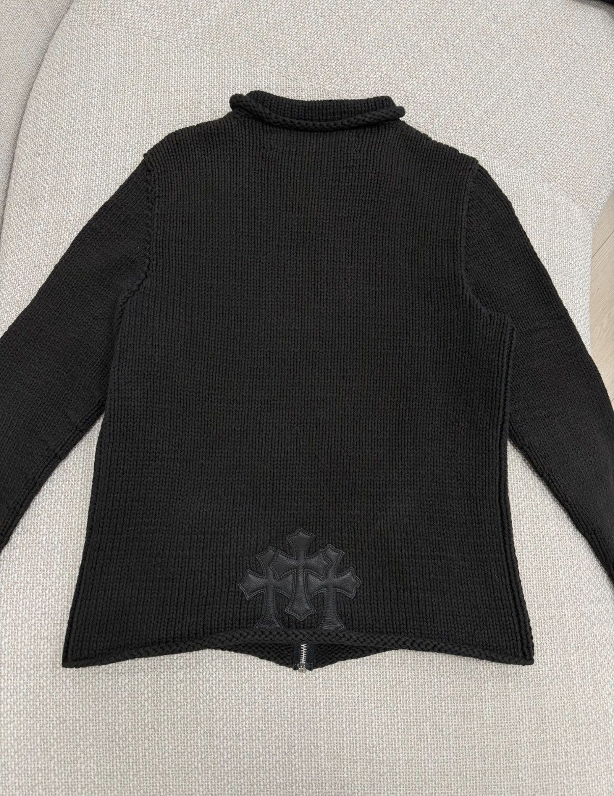 Chrome Hearts Chrome Hearts Thick Wool Knit Patch Sword Zip Cardigan Size US S / EU 44-46 / 1 - 2 Thumbnail