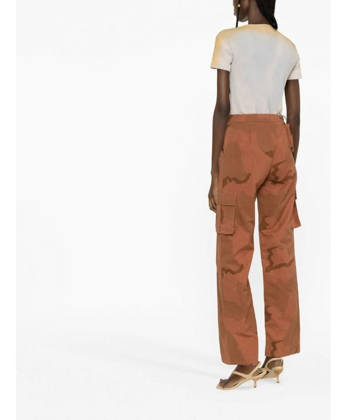 Off-White o1gr1nt0325 Laundry Ribbed Basic T-Shirt in Grey Beige Size S / US 4 / IT 40 - 4 Thumbnail