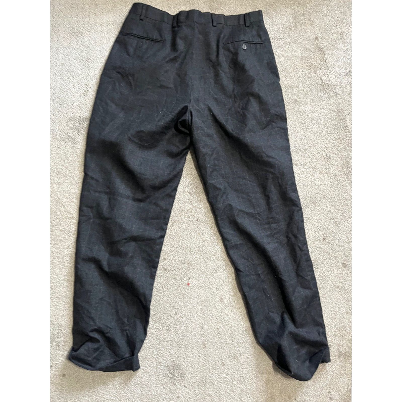 Ralph Lauren RALPH LAUREN Wool Stretch Pleated Dress Pants 36x32 Gray Plaid Dress Pants Mens XS? Size US 36 / EU 52 - 3 Thumbnail
