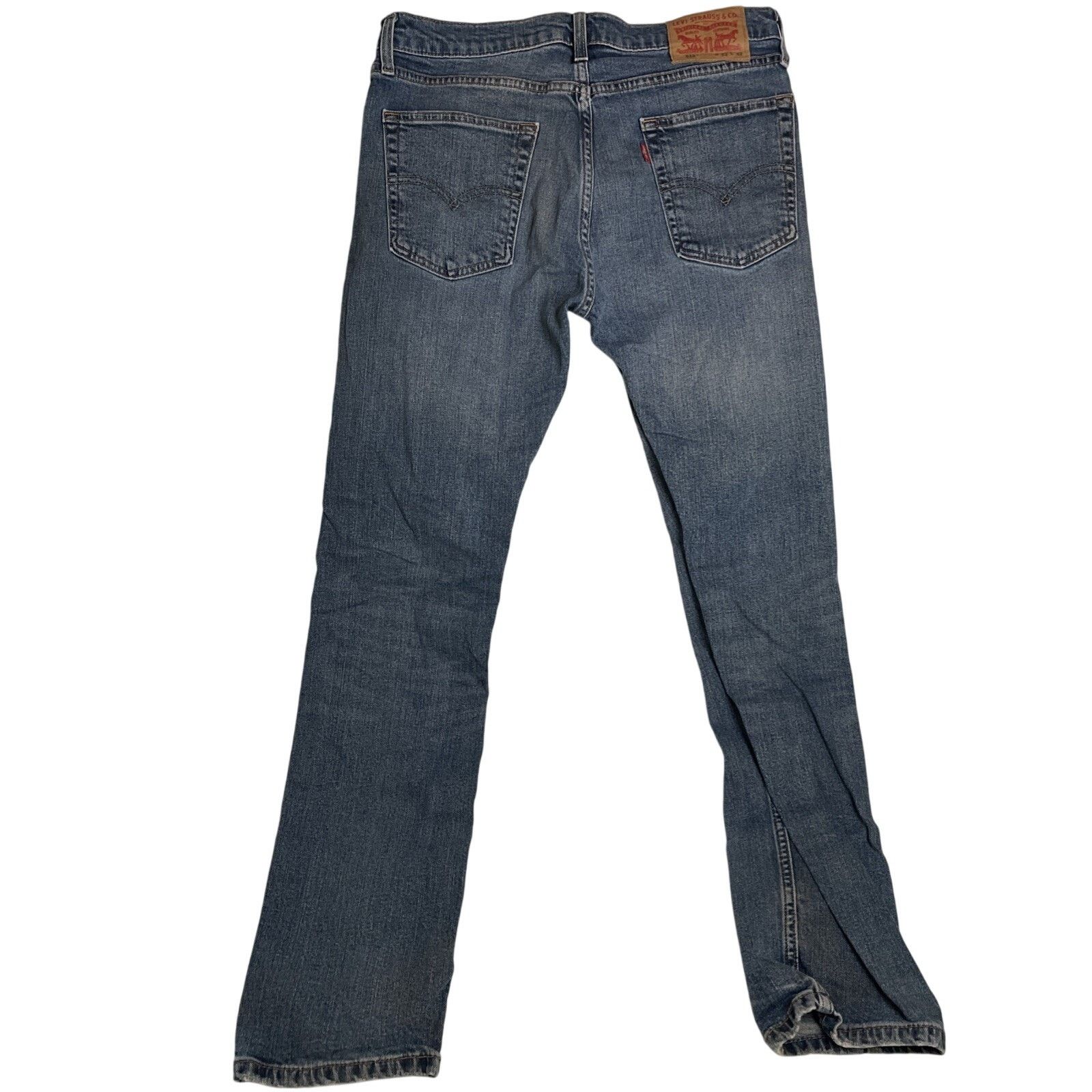 Levi's Levis 513 Jeans Men's 33x32 Blue Slim Straight Stretch Denim Size US 33 - 4 Thumbnail