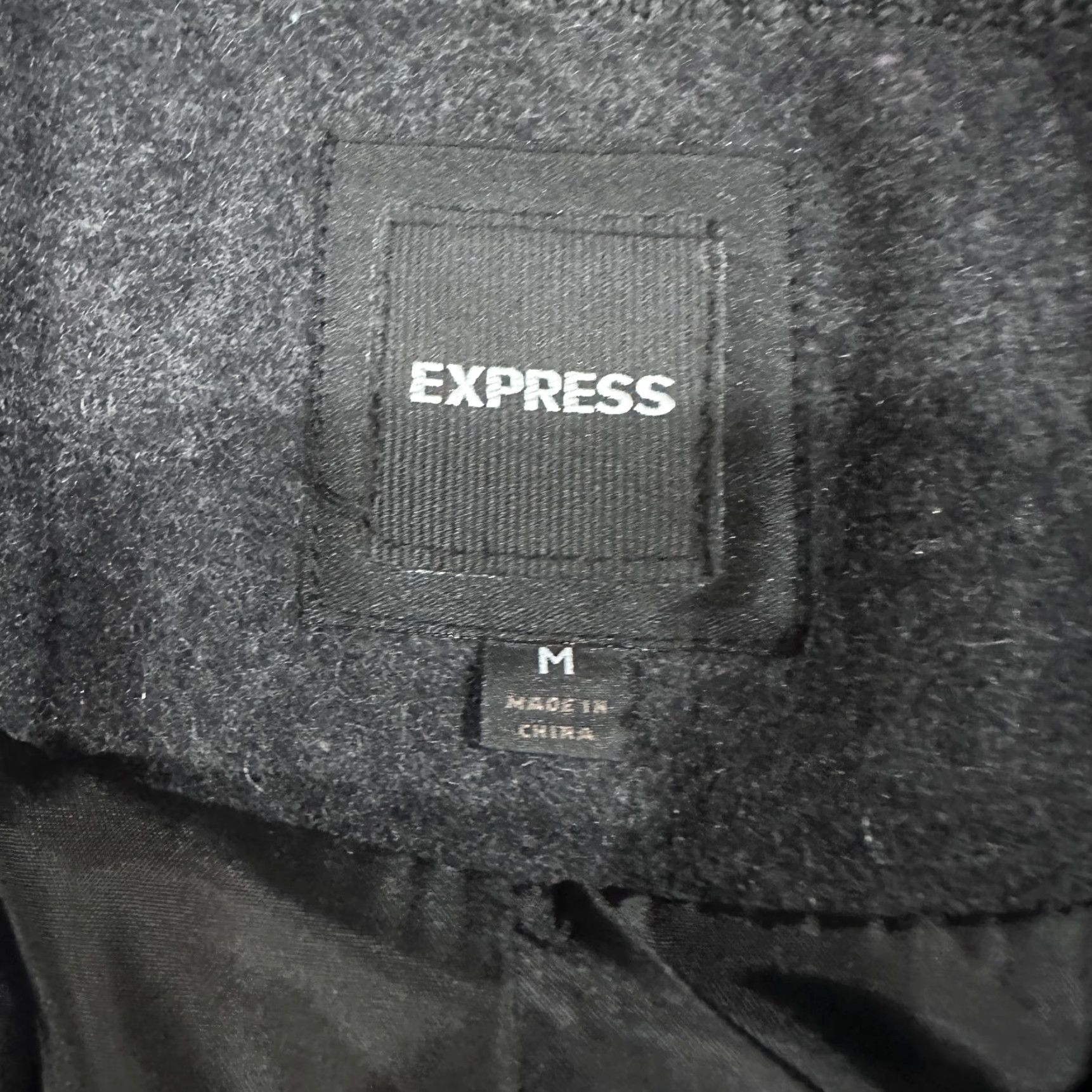 Express Express Jacket Womens Size M Gray Wool Bomber Full Zip Collared Pockets Lined Size M / US 6-8 / IT 42-44 - 2 Thumbnail