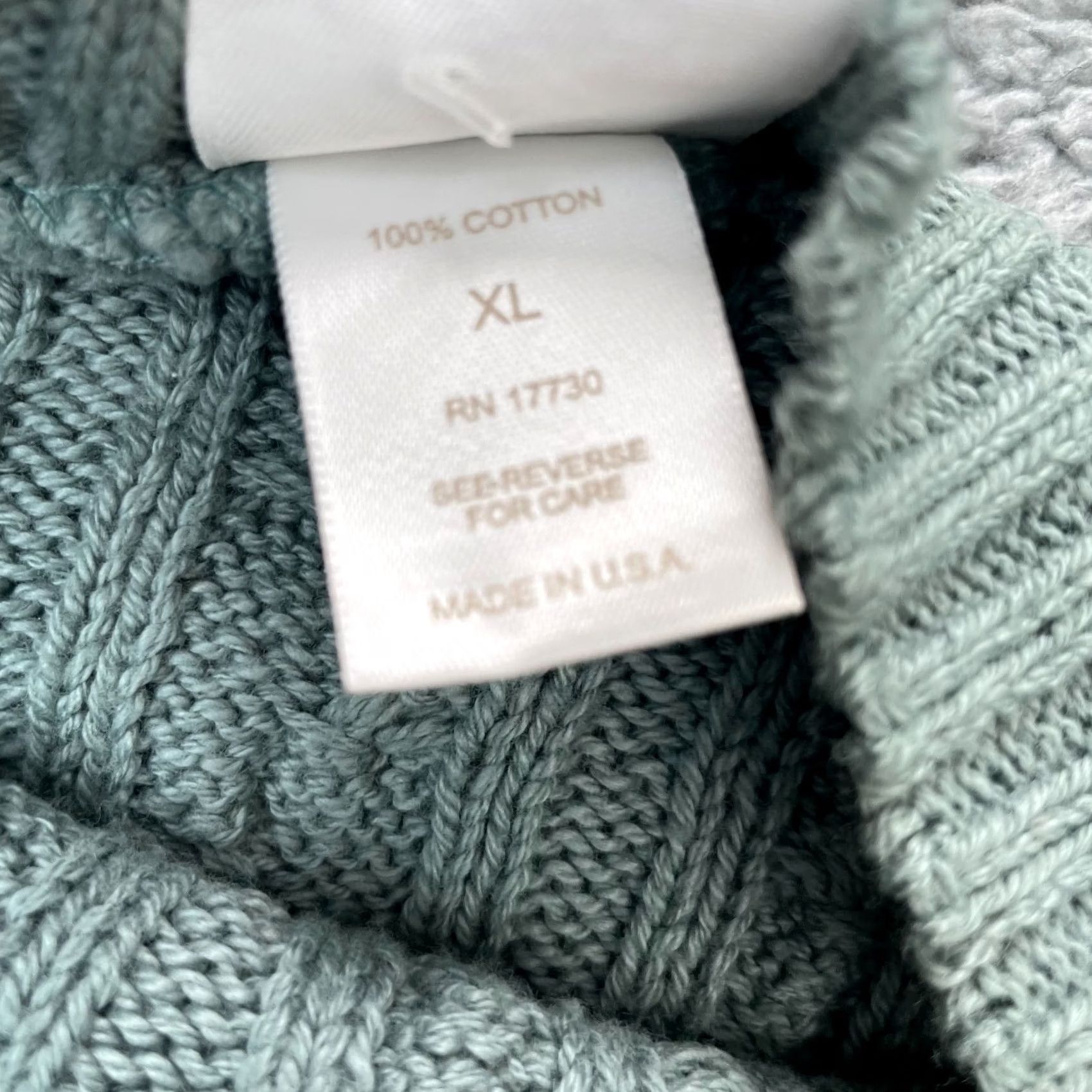 Cherokee VTG Cherokee Sweater Womens XL Gray Cotton Cable Knit Boat Pullover NEW Size XL / US 12-14 / IT 48-50 - 6 Thumbnail