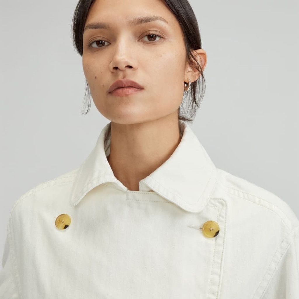 Everlane Everlane Ivory Organic Cotton Herringbone Twill Jacket US S Size S / US 4 / IT 40 - 3 Thumbnail