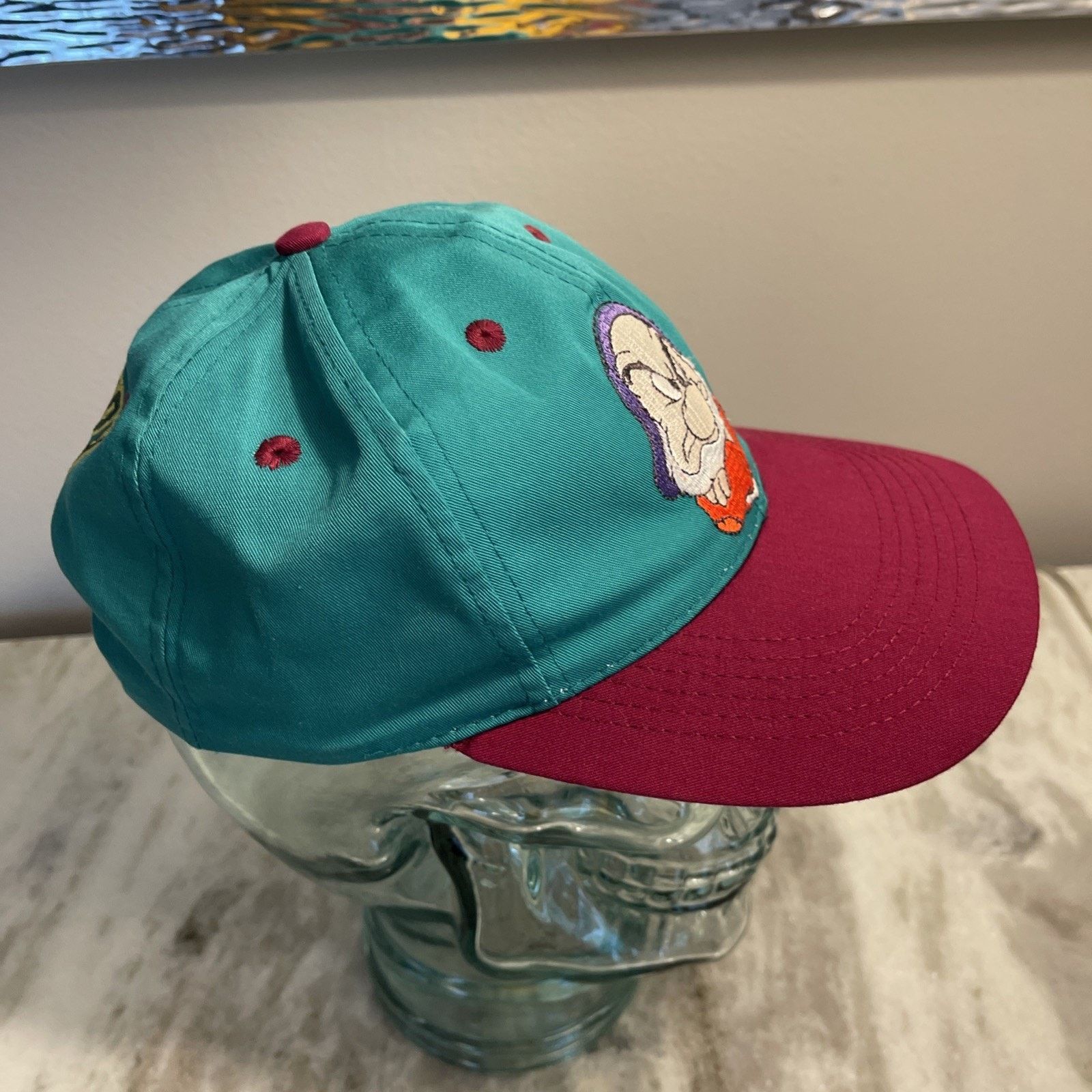 Disney Vtg Disney Hat Grumpy Snow White Dwarves Snapback Blockhead Size ONE SIZE - 5 Thumbnail