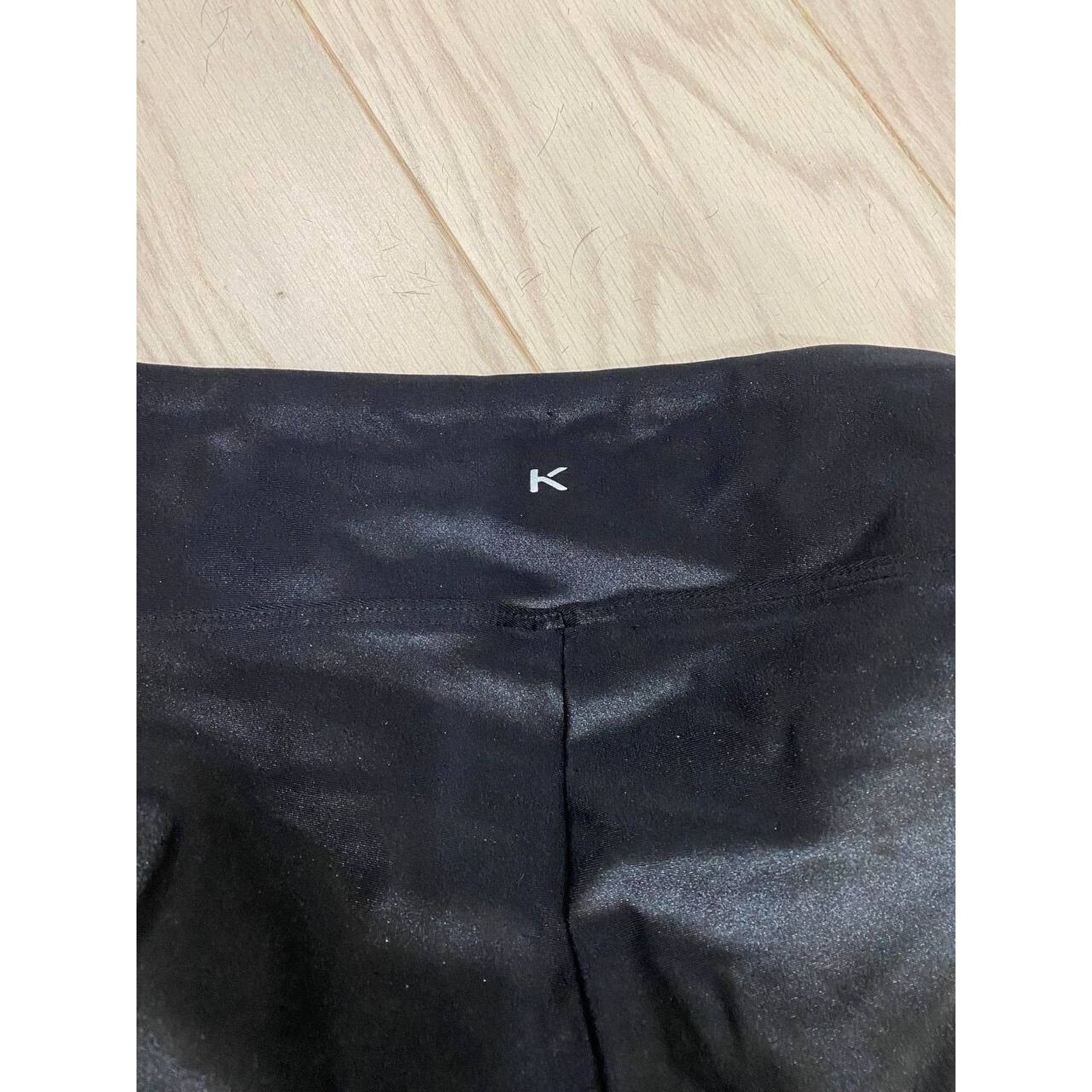 & Other Stories KORAL Women Venus Leggings mid rise metallic Black S A001411 Size 24" / US 00 / IT 34 - 6 Thumbnail