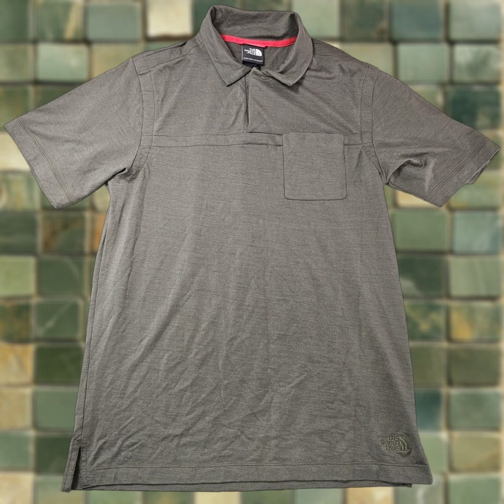 The North Face The North Face Polo Shirt Mens Medium Green Minerale Wool Blend Outdoor Casual Shirt Size US M / EU 48-50 / 2 - 1 Thumbnail
