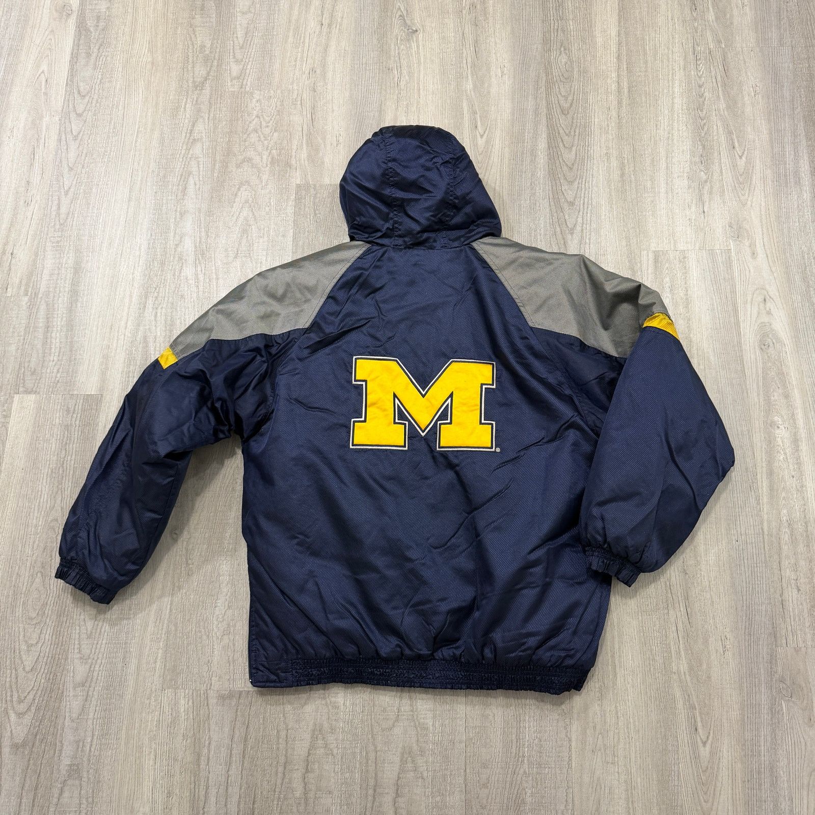 Vintage Vintage Starter Michigan Wolverines Jacket XL Blue Yellow Size US XL / EU 56 / 4 - 9 Thumbnail