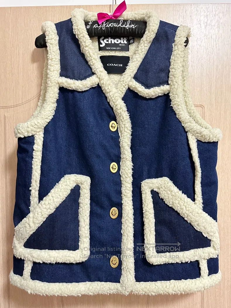 Schott Schott Lambhair vest Size S / US 4 / IT 40 - 1 Thumbnail