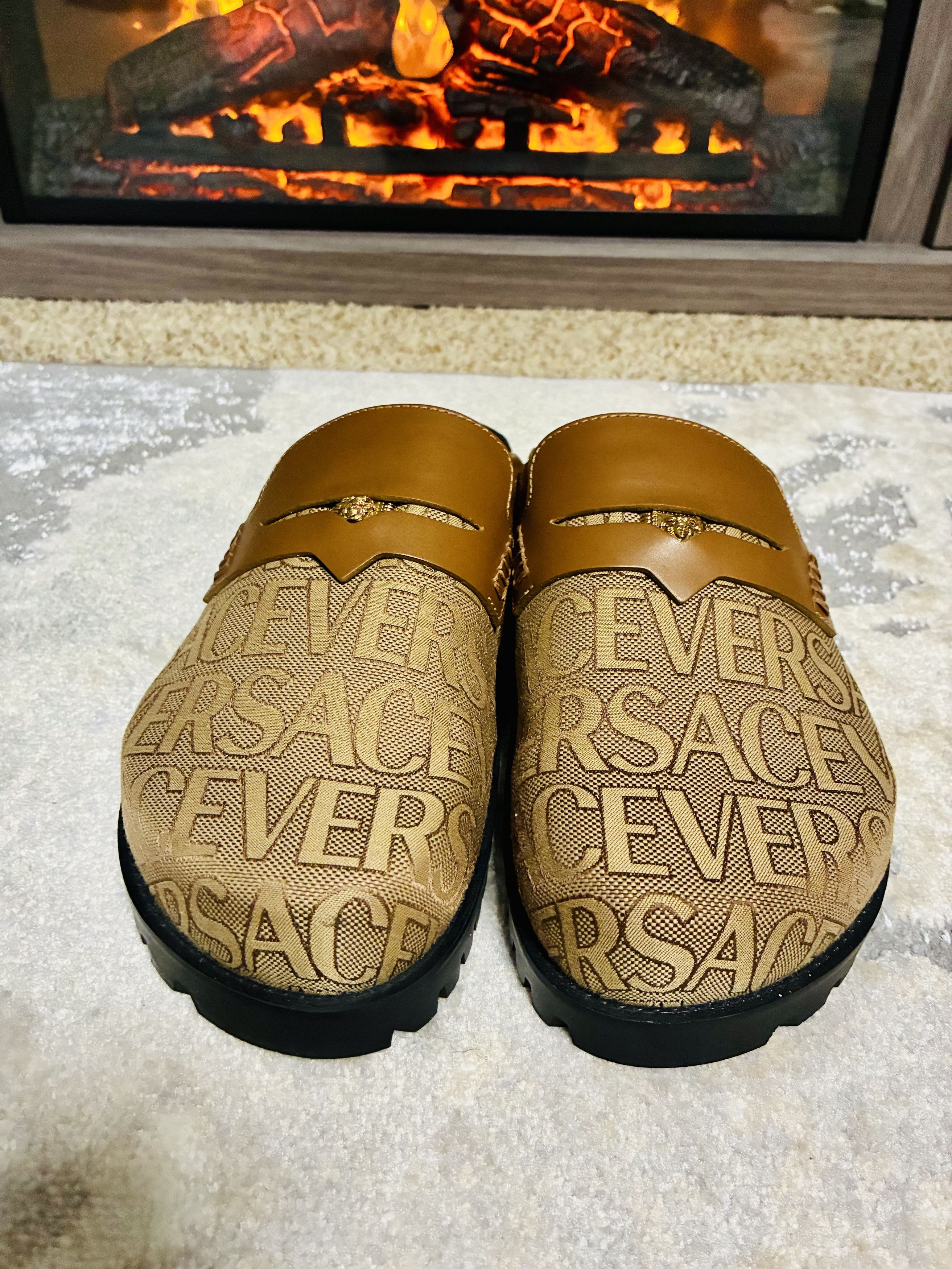 Versace Logo Backless Loafer Men’s Size 7