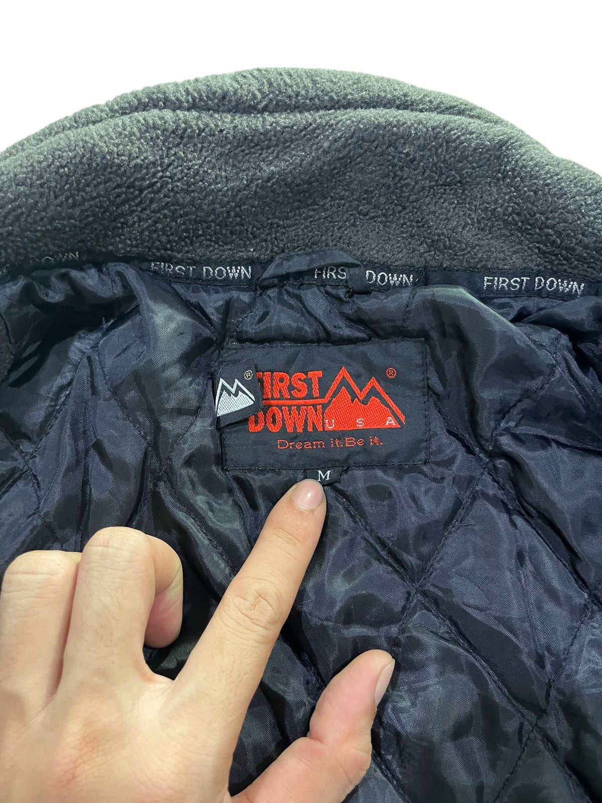Japanese Brand × Vintage VINTAGE FIRST DOWN U.S.A. DEEP PILE FLEECE PUFFER JACKET Size US M / EU 48-50 / 2 - 7 Thumbnail