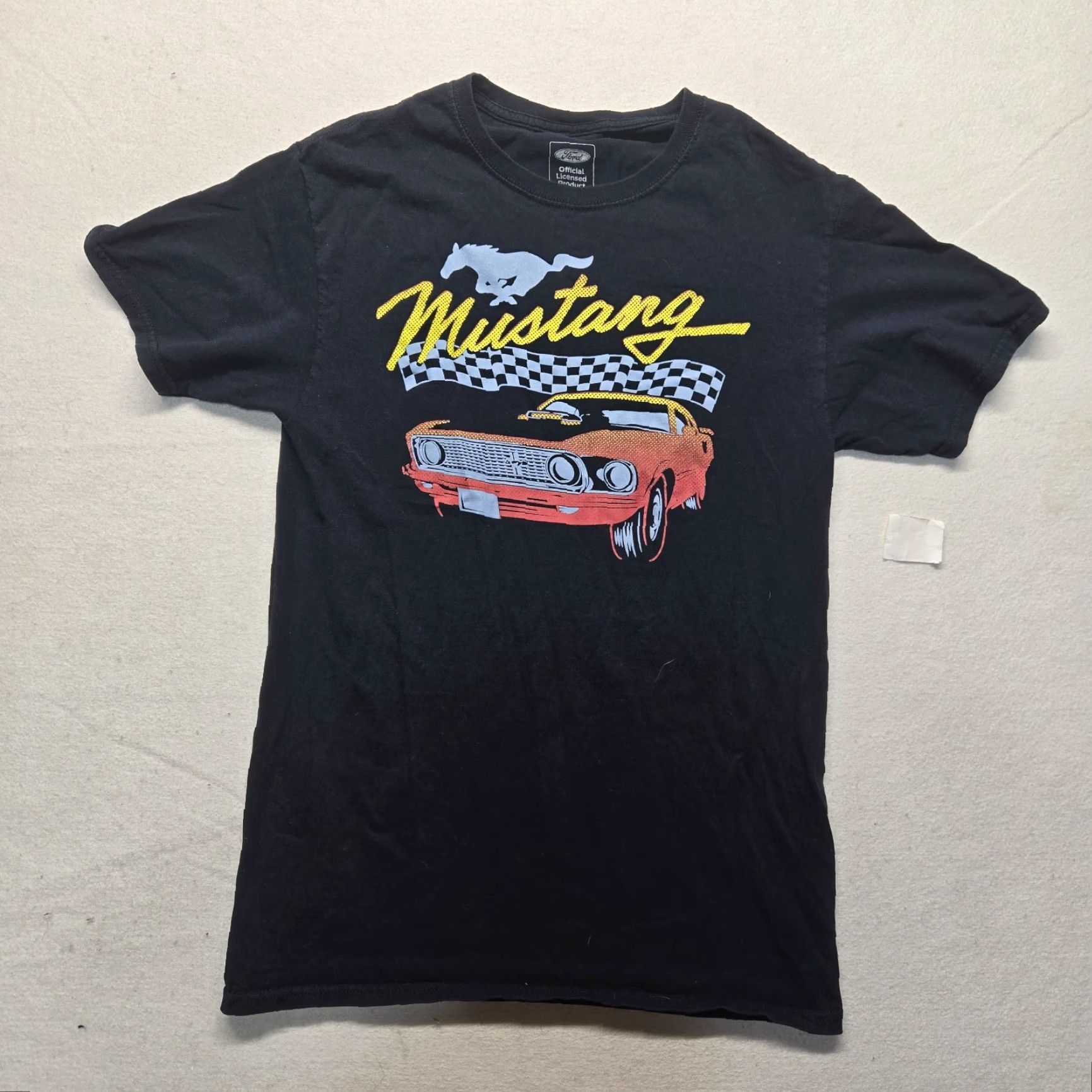 Ford VINTAGE Ford Mustang Logo T-Shirt Adult Small Black Car Transportation USA 80s 90s Mens Size US S / EU 44-46 / 1 - 2 Thumbnail