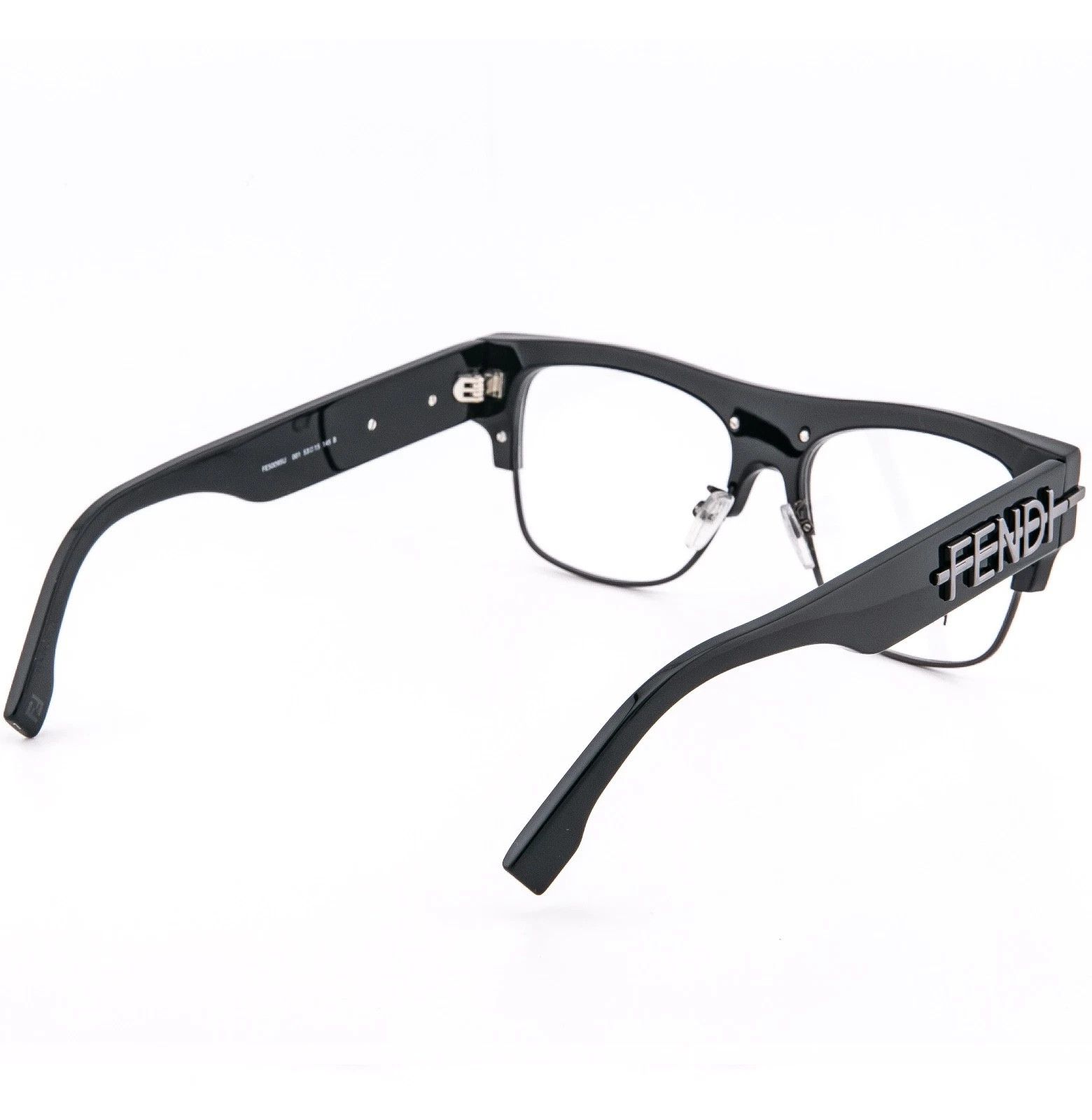 Fendi FENDI FENDIGRAPHY HOBO LOGO 50095 001 Eyeglasses FE50095U Size ONE SIZE - 3 Thumbnail