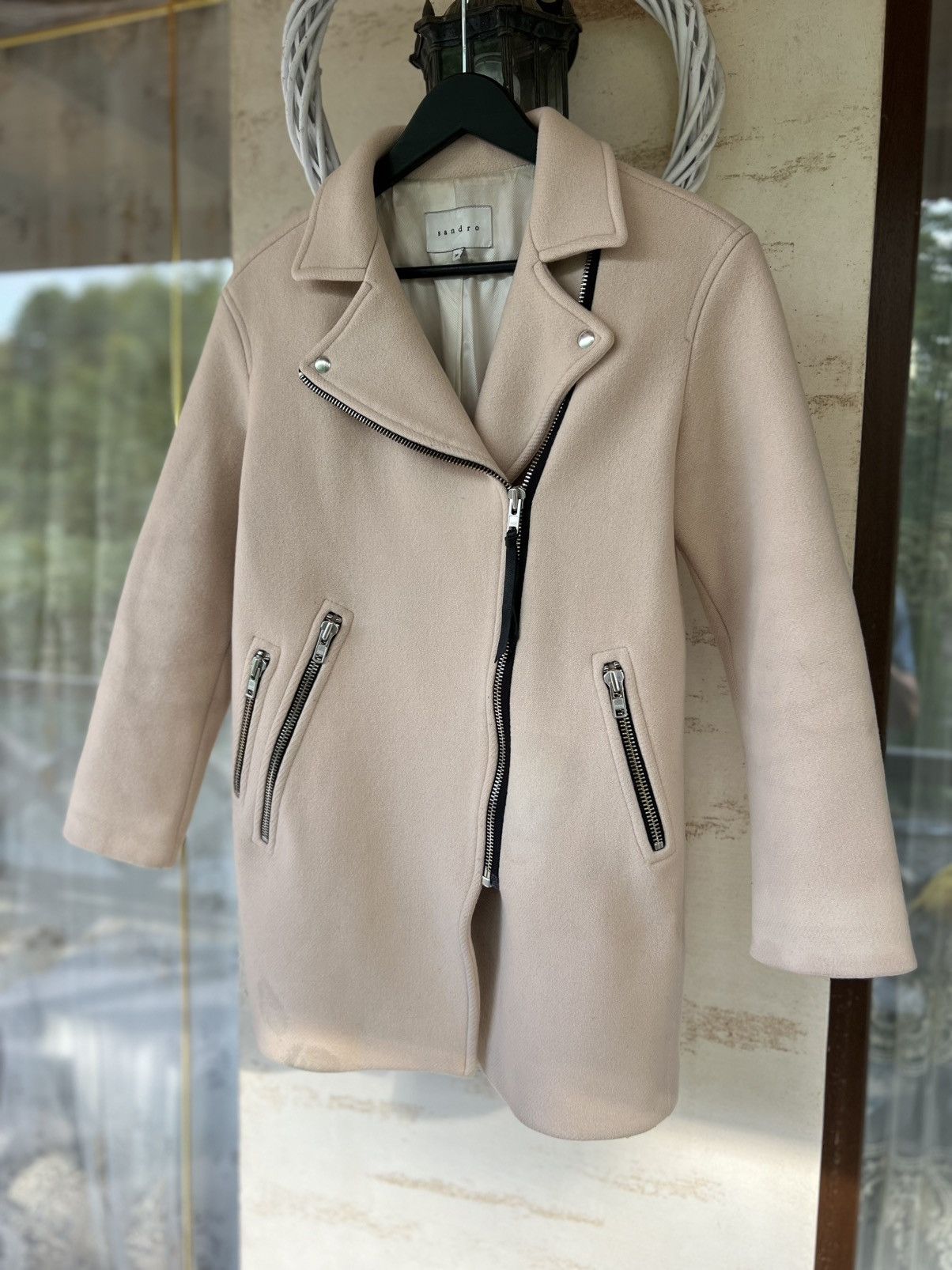 Sandro 🕊️ Sandro Paris Wool Blend Coat — Size 36 / Blush Pink / Asym Size S / US 4 / IT 40 - 2 Thumbnail