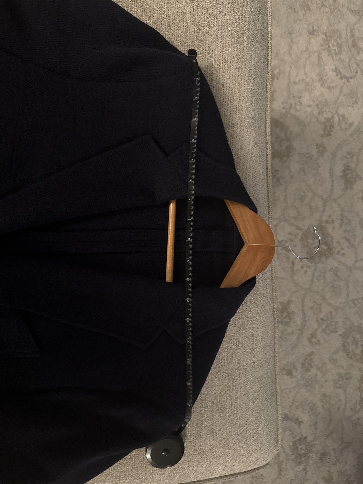 Drake's Drakes Navy Herringbone jacket blazer Size 46R - 24 Thumbnail