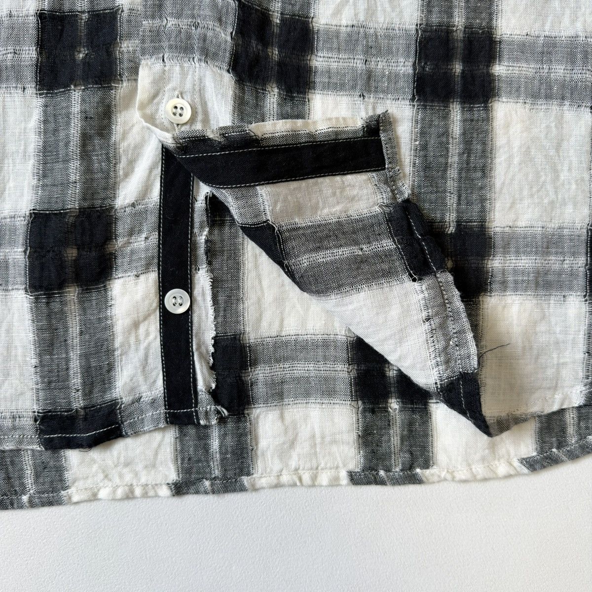 Dries Van Noten Early 2000s ‘Cobweb Weave’ Check Shirt Size US M / EU 48-50 / 2 - 12 Thumbnail