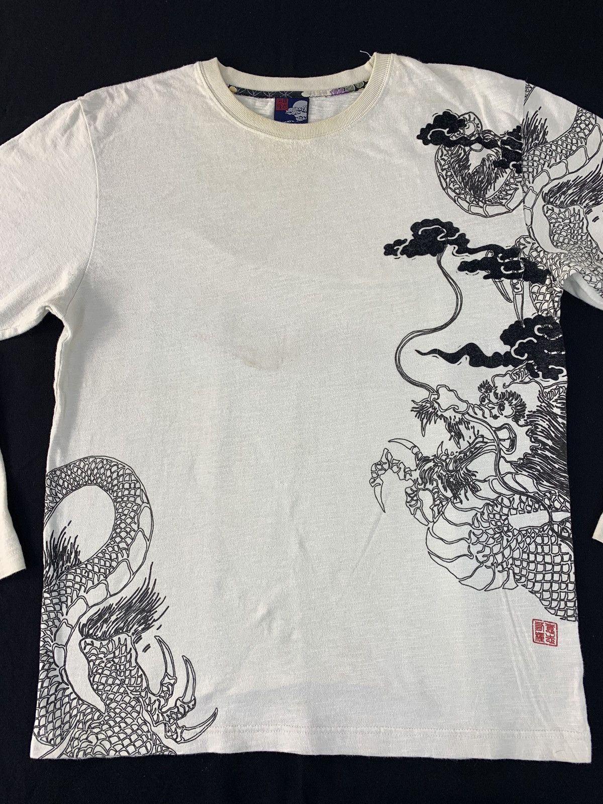 Japanese Brand Vtg Japanese Sukajan Dragon Tatoo Longsleeve Crewneck Tee Size US L / EU 52-54 / 3 - 3 Thumbnail