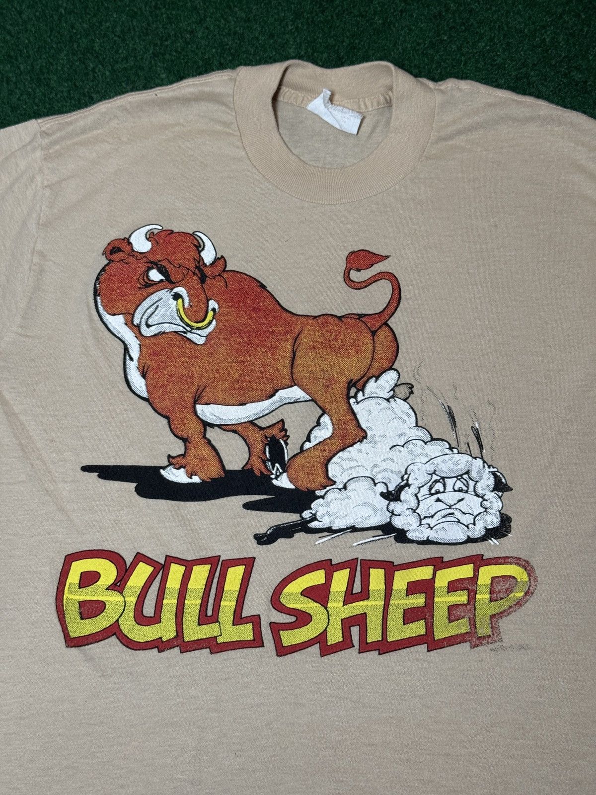 Other Vintage Bull Sheep 80s Bull Sh*t Animal Print Funny T Shirt Size US M / EU 48-50 / 2 - 2 Thumbnail