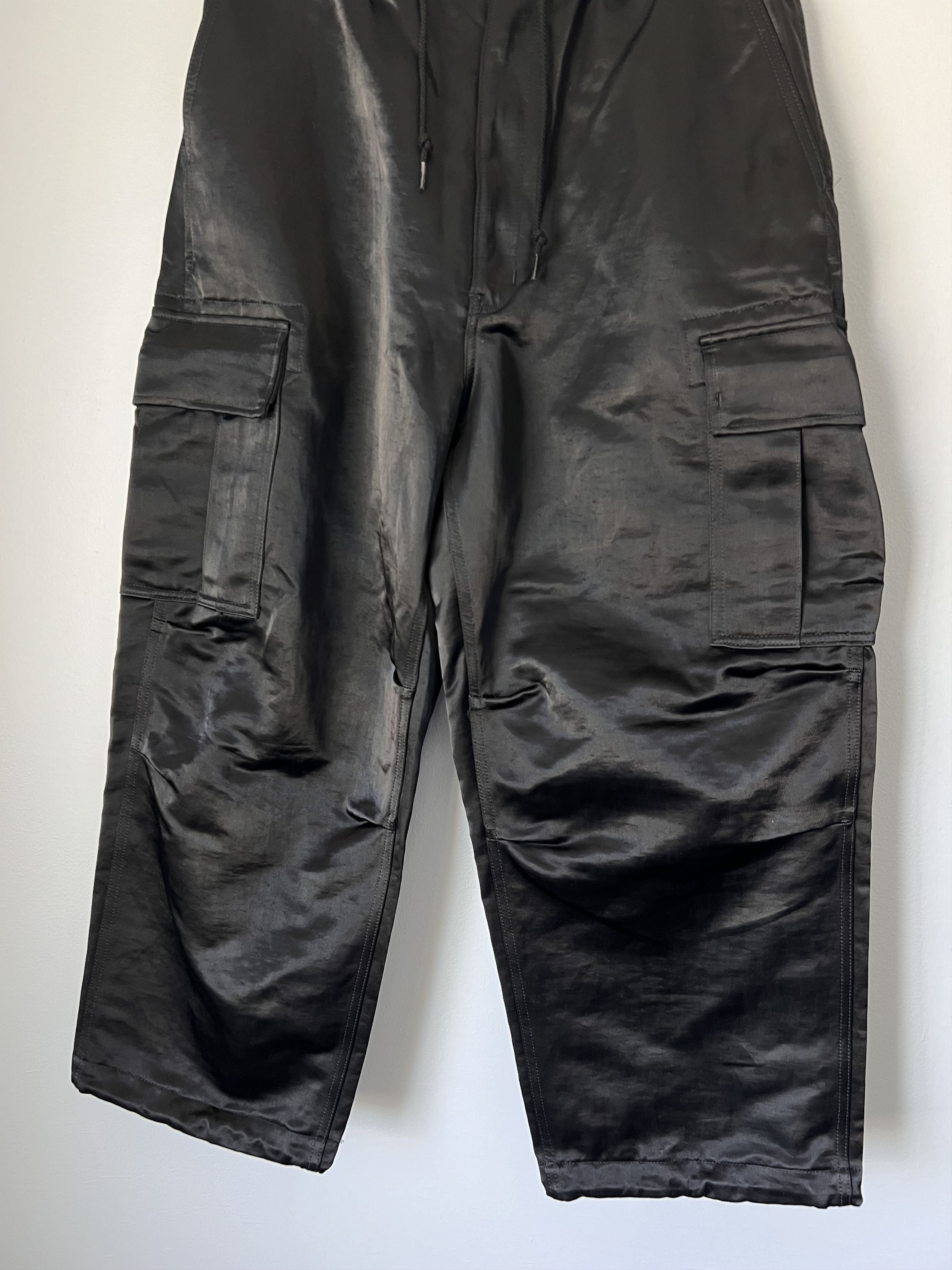 Comme des Garcons Homme Comme des Garcons Homme Satin Cargo Pants in Black Size US 32 / EU 48 - 3 Thumbnail