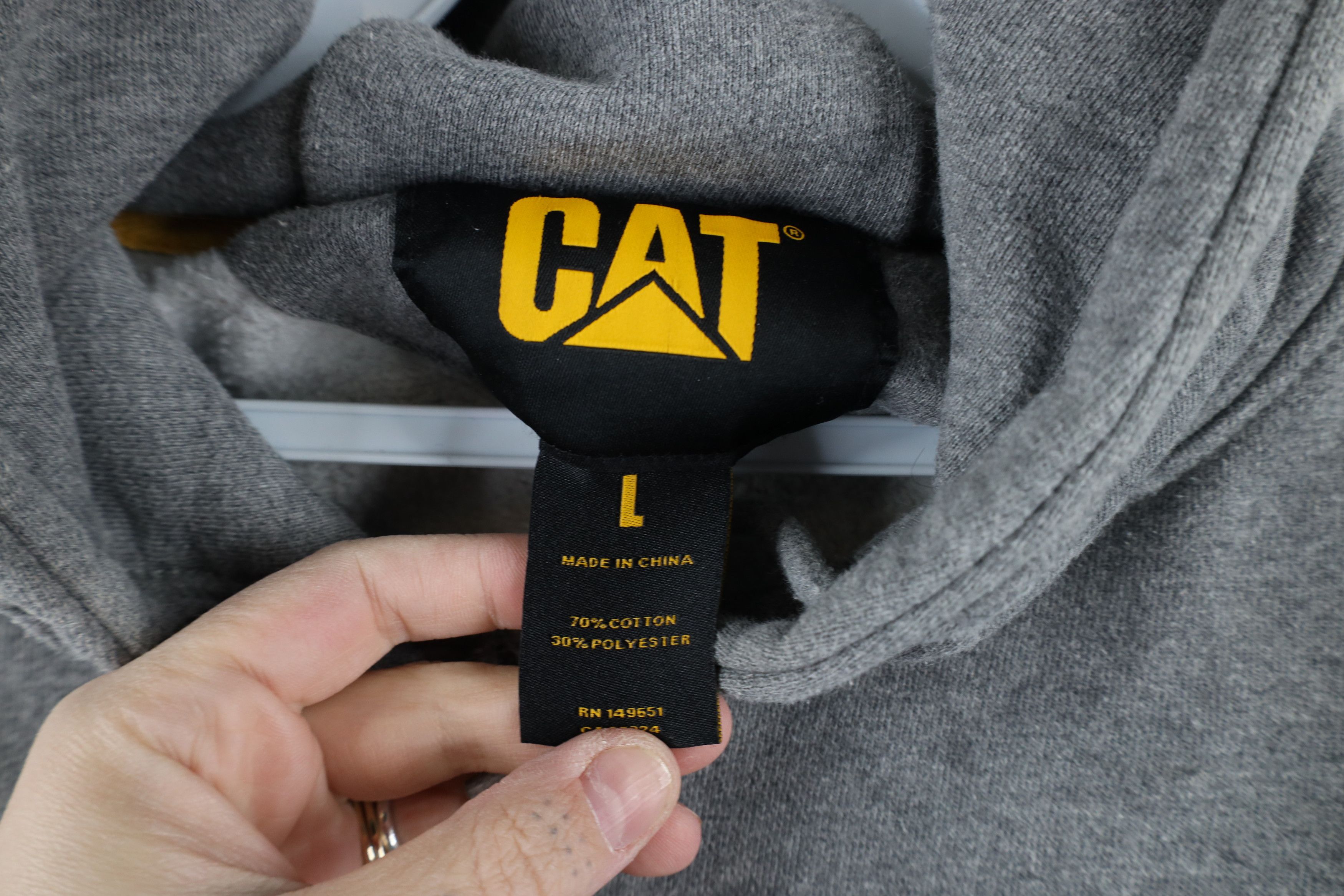 Caterpillar × Vintage Vintage Y2K Cat Caterpillar Heavyweight Hoodie Sweatshirt Size US L / EU 52-54 / 3 - 7 Thumbnail