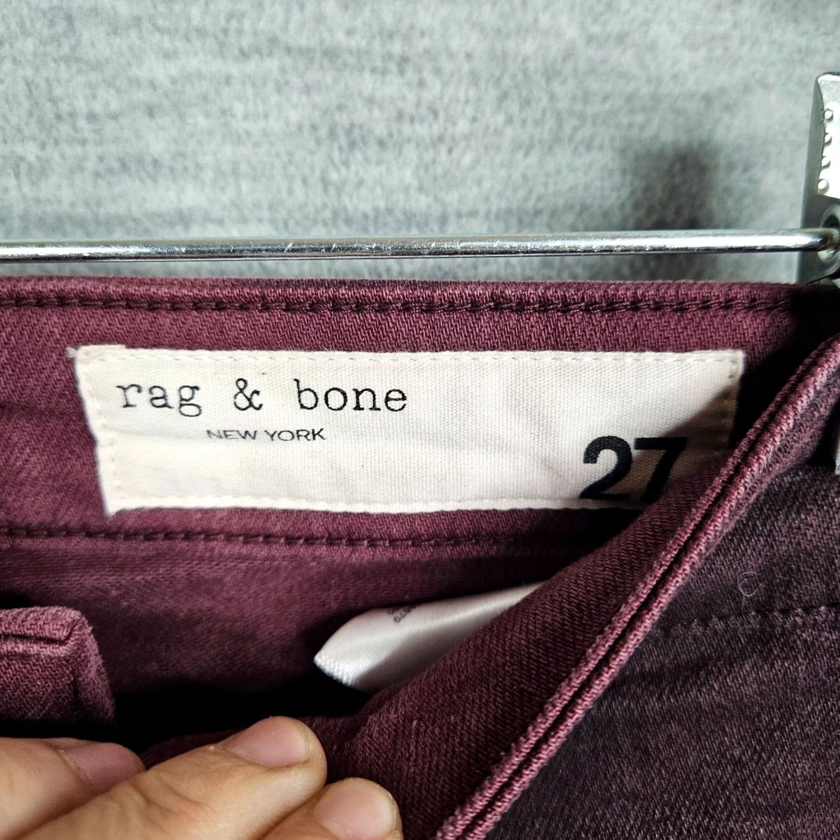 Rag & Bone rag & bone Women's Jeans Size 27 Skinny Denim Purple High-Rise Coated 5-Pocket Regular Rise Vintage: No Size 27" / US 4 / IT 40 - 5 Thumbnail