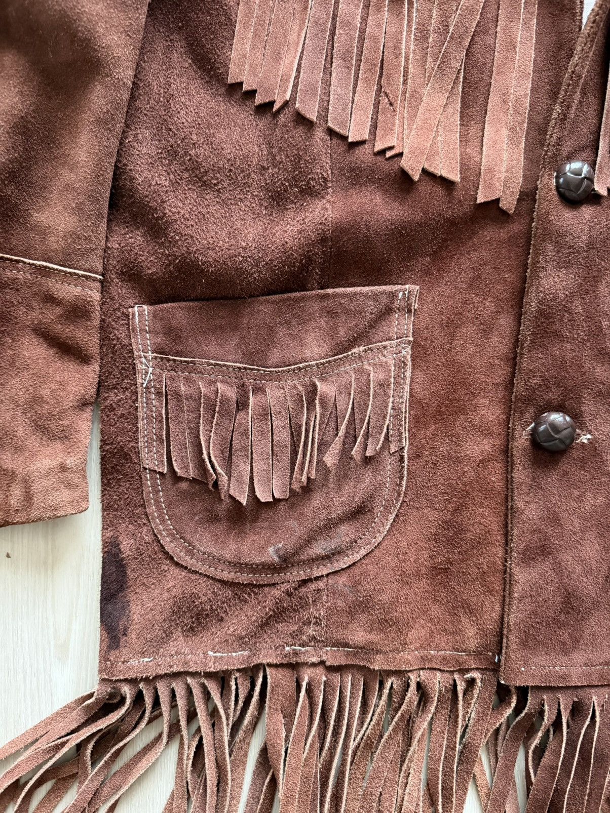 Vintage Vtg 70s Western Leather Fringe Jacket Sz M- Mexico Handmade Size US S / EU 44-46 / 1 - 3 Thumbnail