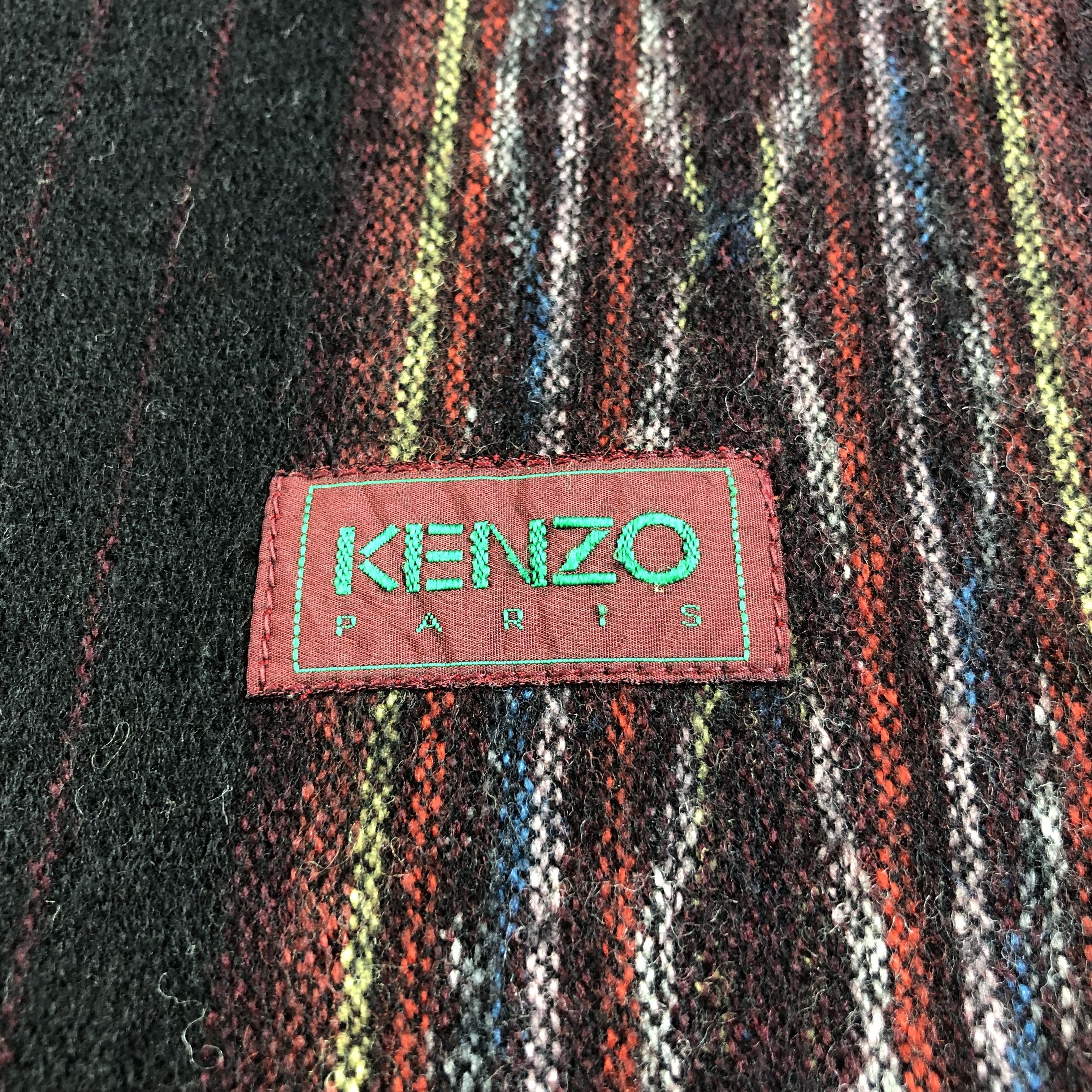 Kenzo × Vintage Kenzo Wool Scarf Muffler Neckwear V2082 Size ONE SIZE - 5 Thumbnail