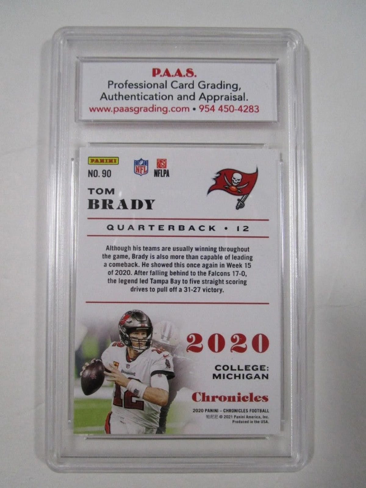 Other Tom Brady 2020 Chronicles #90 graded PAAS Gem Mint 10 Size ONE SIZE - 2 Thumbnail